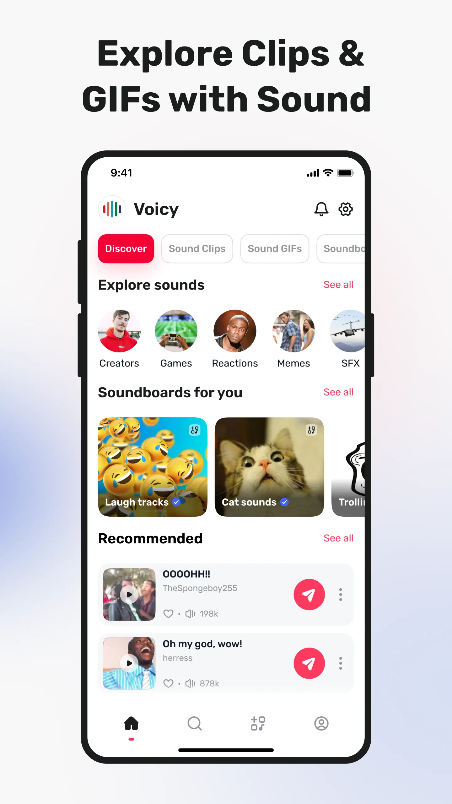 Voicy: Meme Soundboard & SFX | Indus Appstore | Screenshot