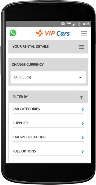 VIPCars.com – Car Rental | Indus Appstore | Screenshot