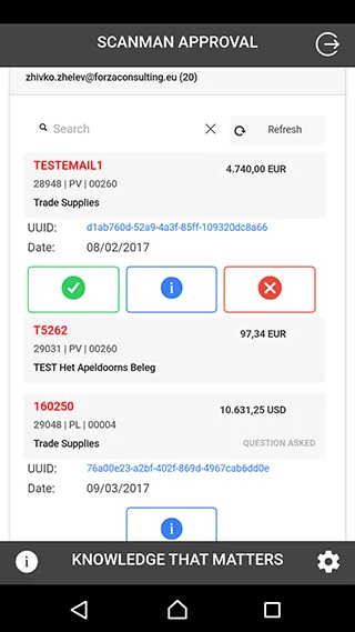 SCANMAN JDE INVOICE APPROVAL | Indus Appstore | Screenshot