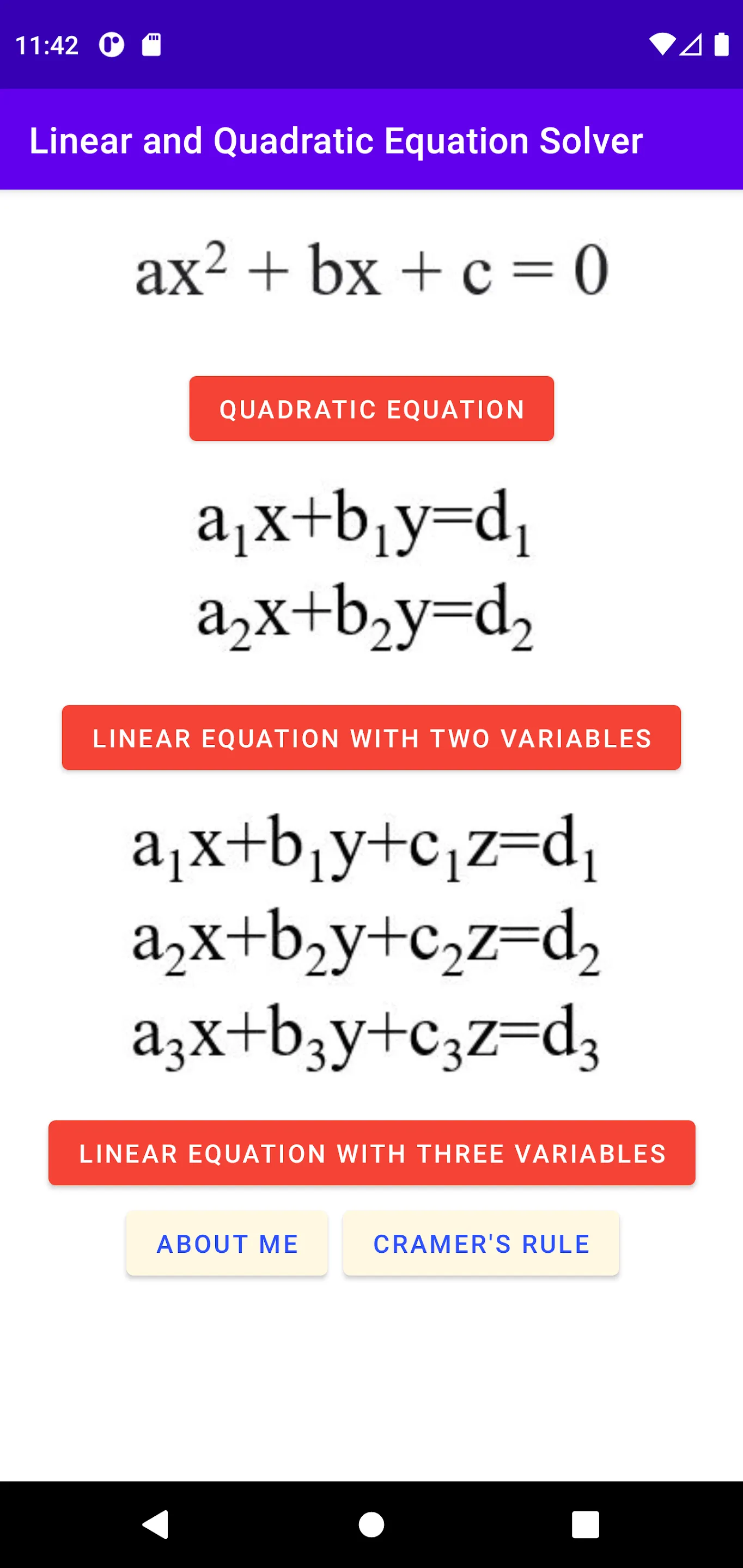 Linear & Quadratic Equation | Indus Appstore | Screenshot