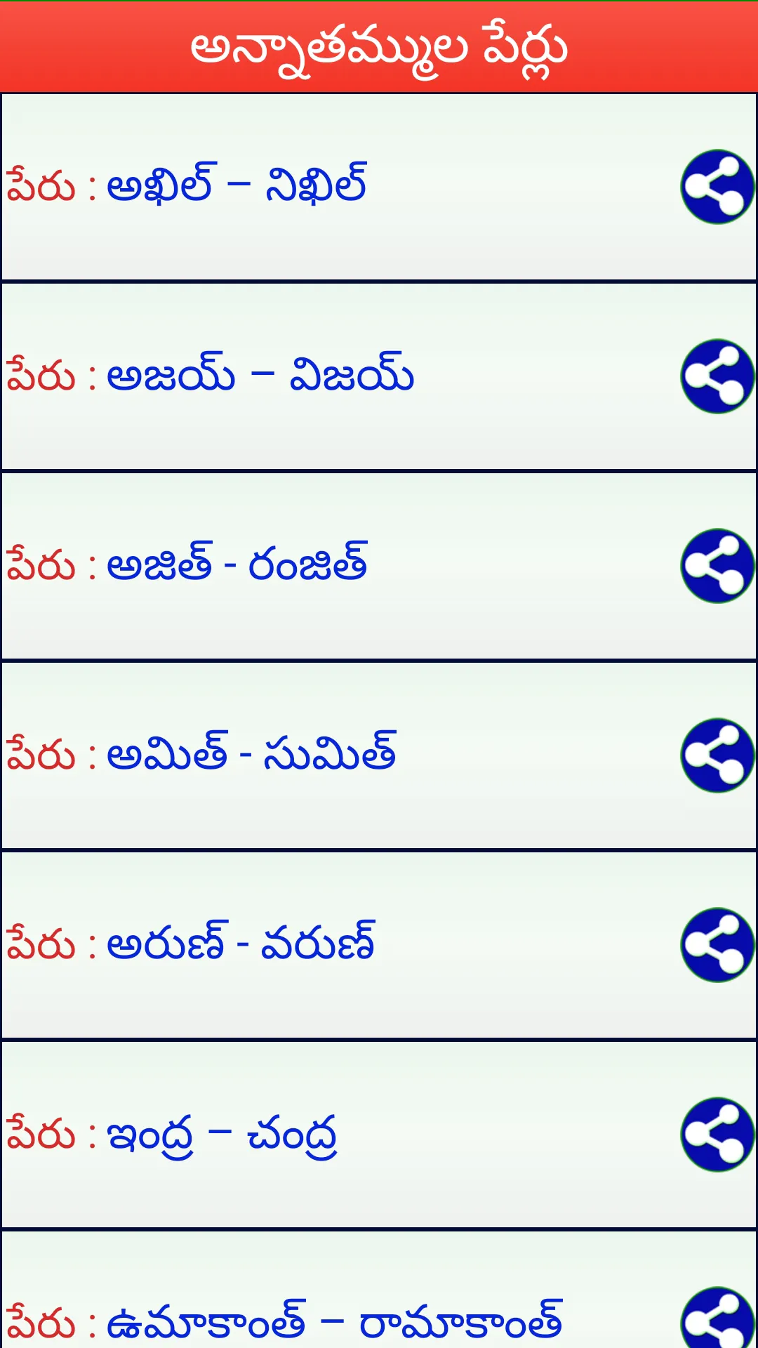 Telugu Baby Names with Meaning | Indus Appstore | Screenshot