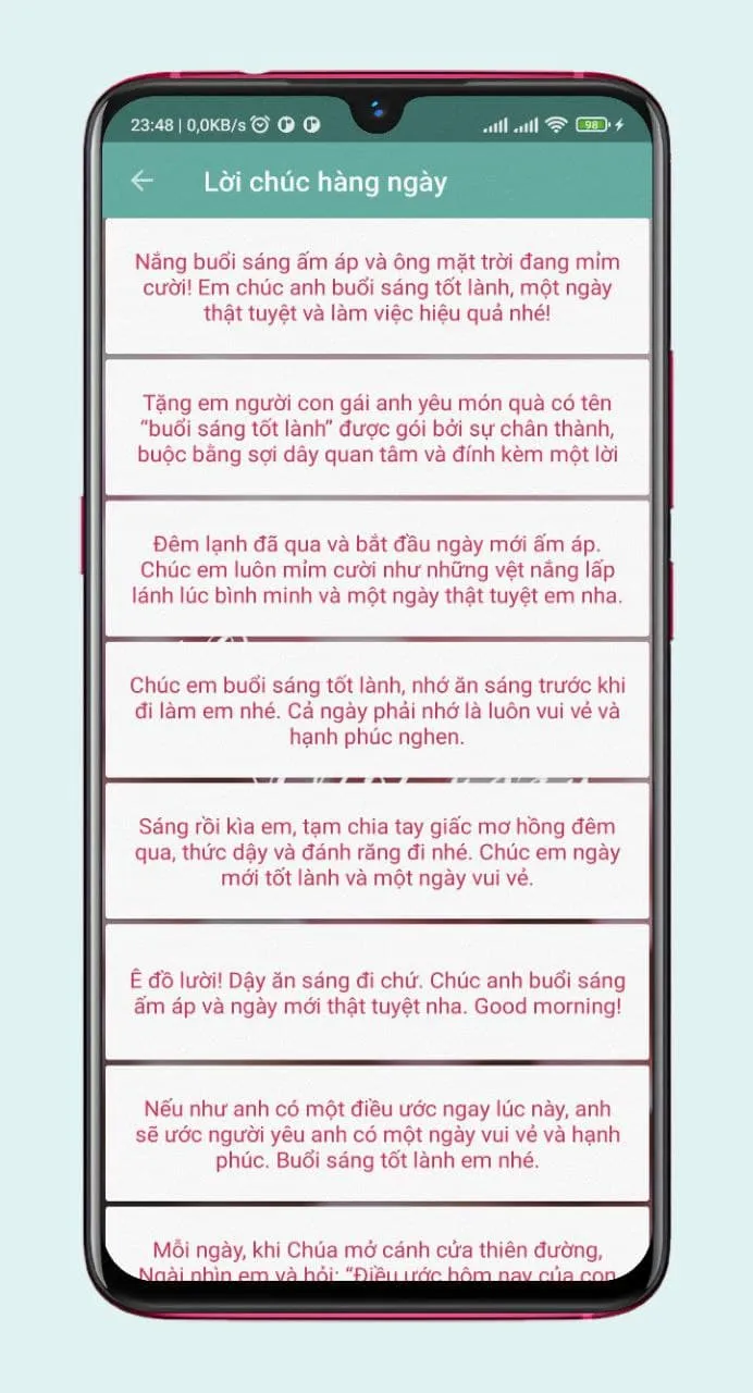 Lời chúc hay mỗi ngày | Indus Appstore | Screenshot