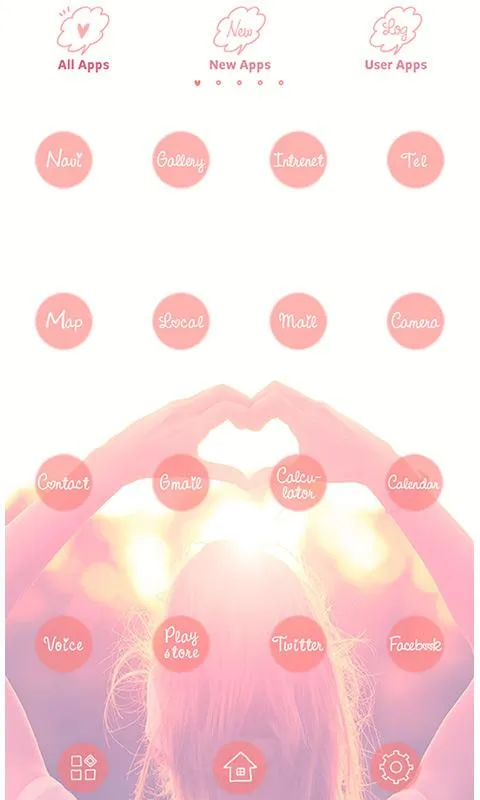 Cute Theme-Hand Heart- | Indus Appstore | Screenshot