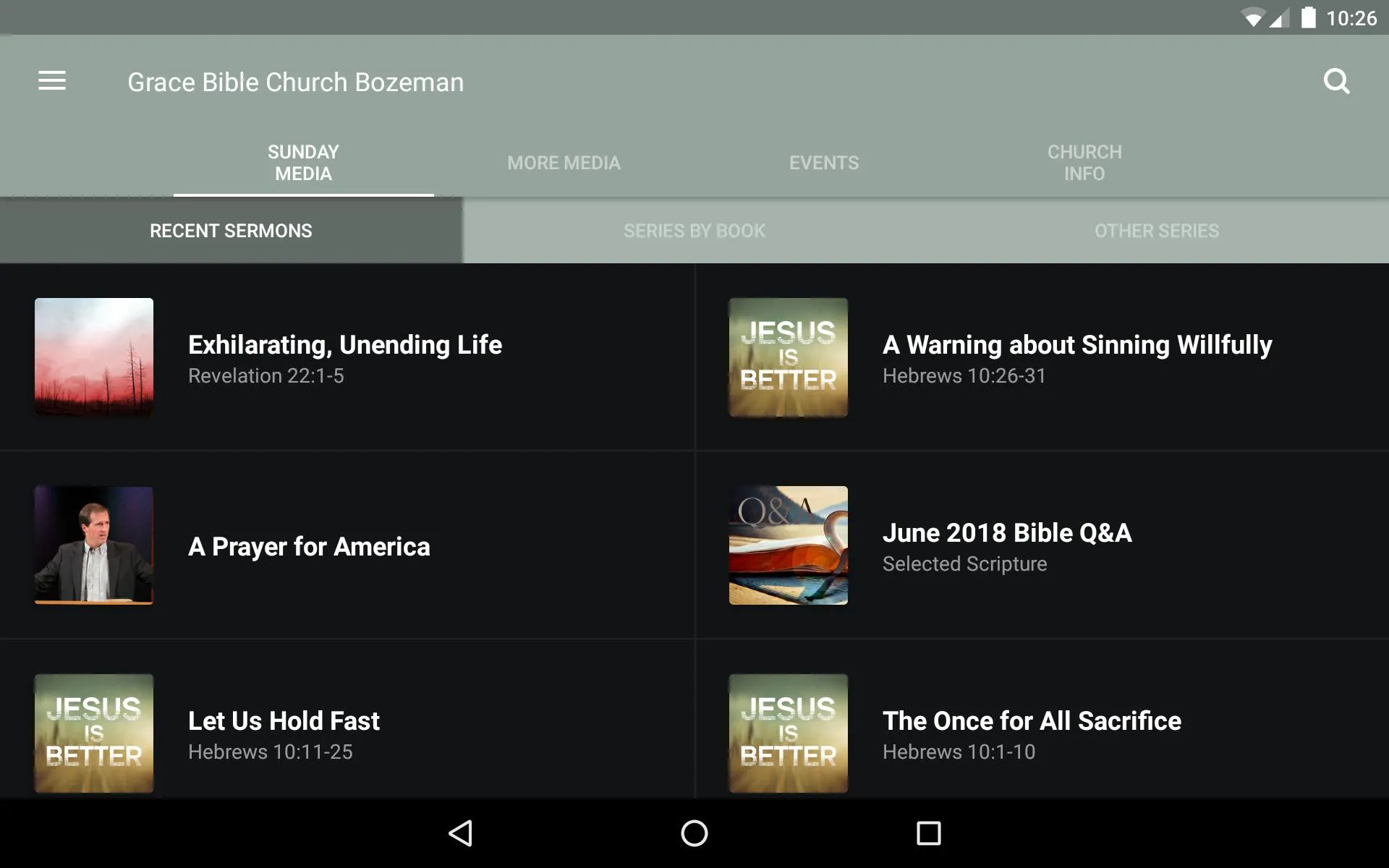 Grace Bible Church Bozeman | Indus Appstore | Screenshot