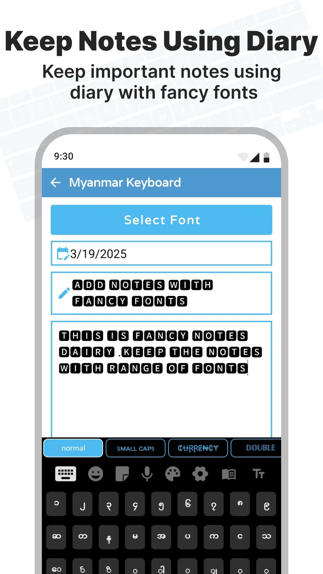 Zawgyi Myanmar keyboard | Indus Appstore | Screenshot