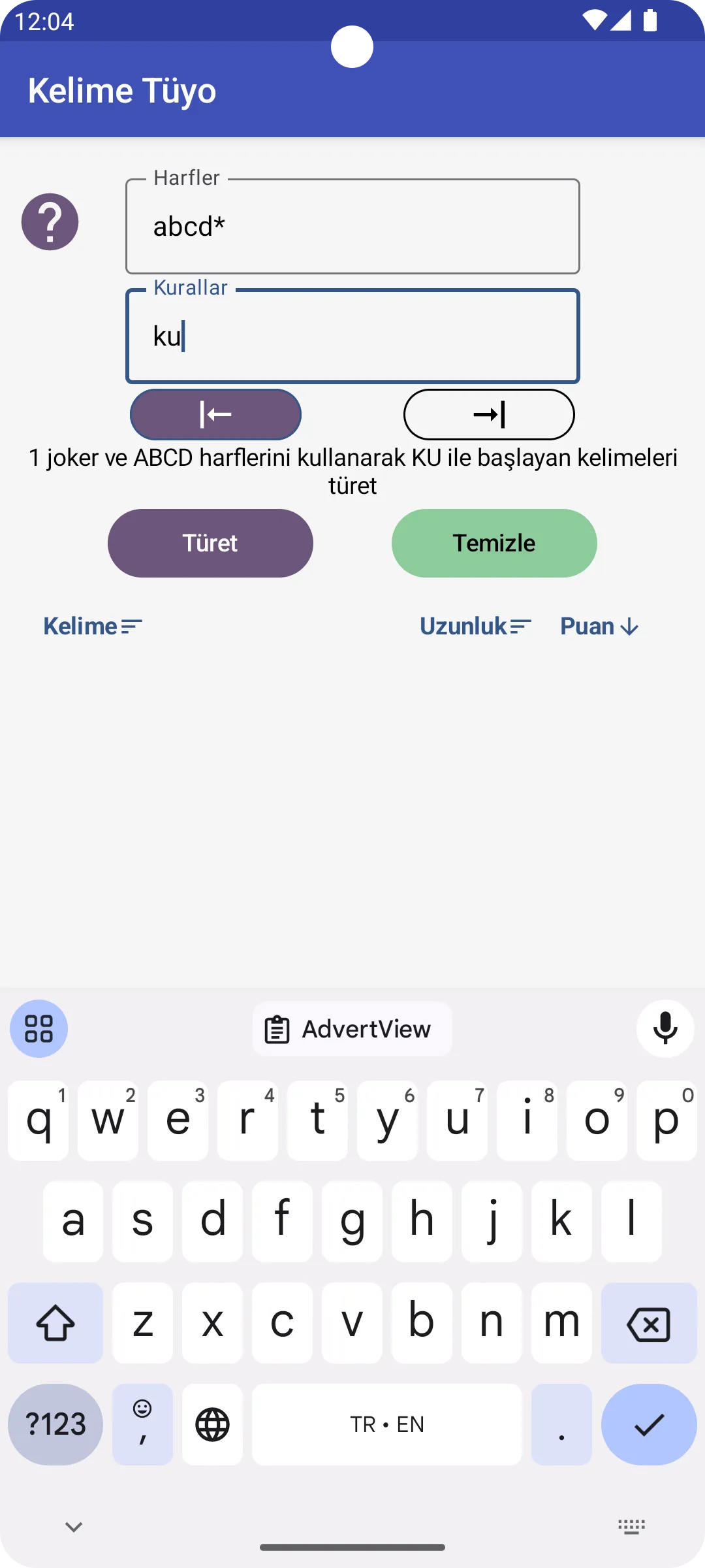 Kelime Tüyo - Bulucu - Türet | Indus Appstore | Screenshot