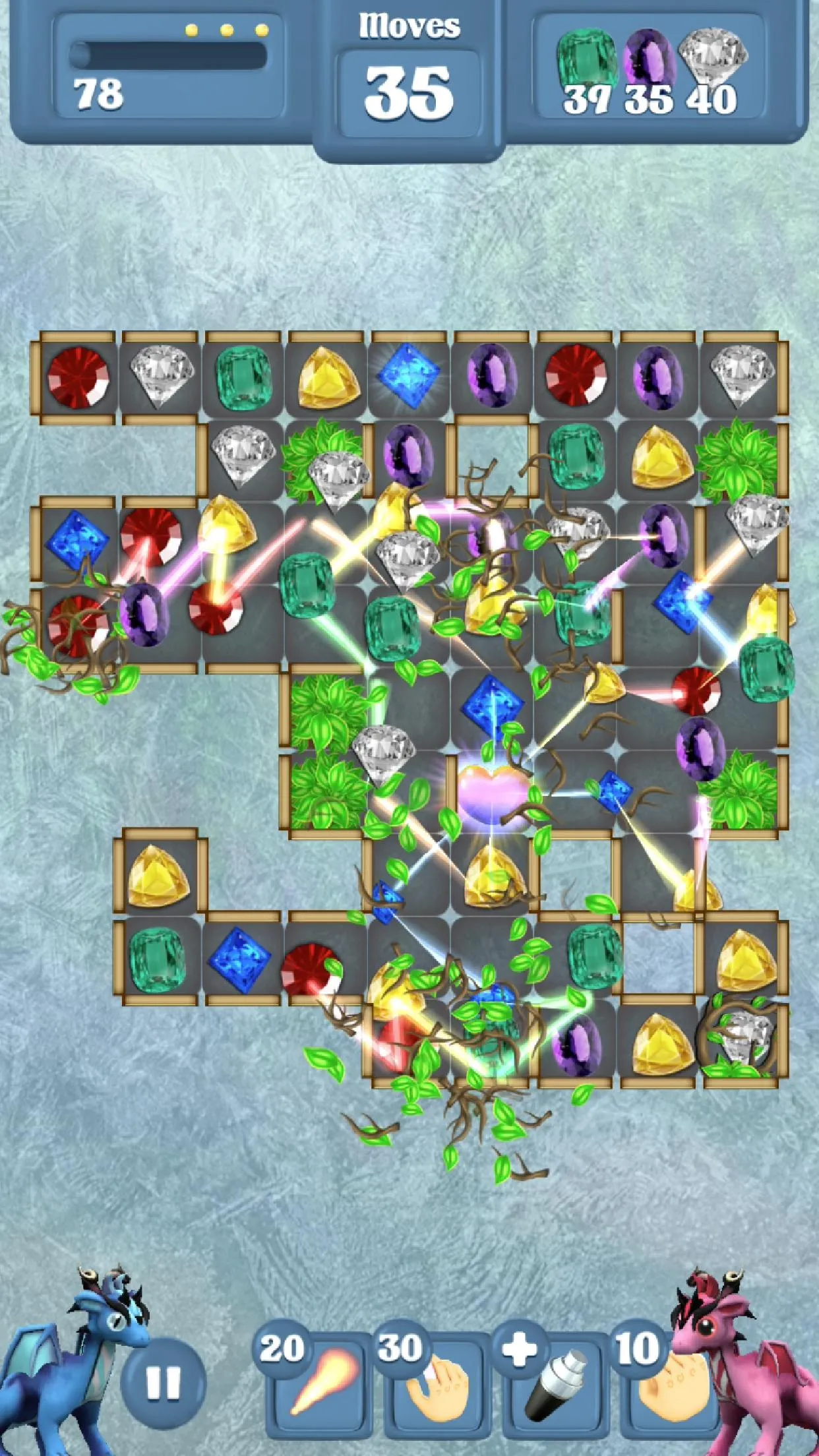 Frozen Dragon Gems - Match 3 | Indus Appstore | Screenshot