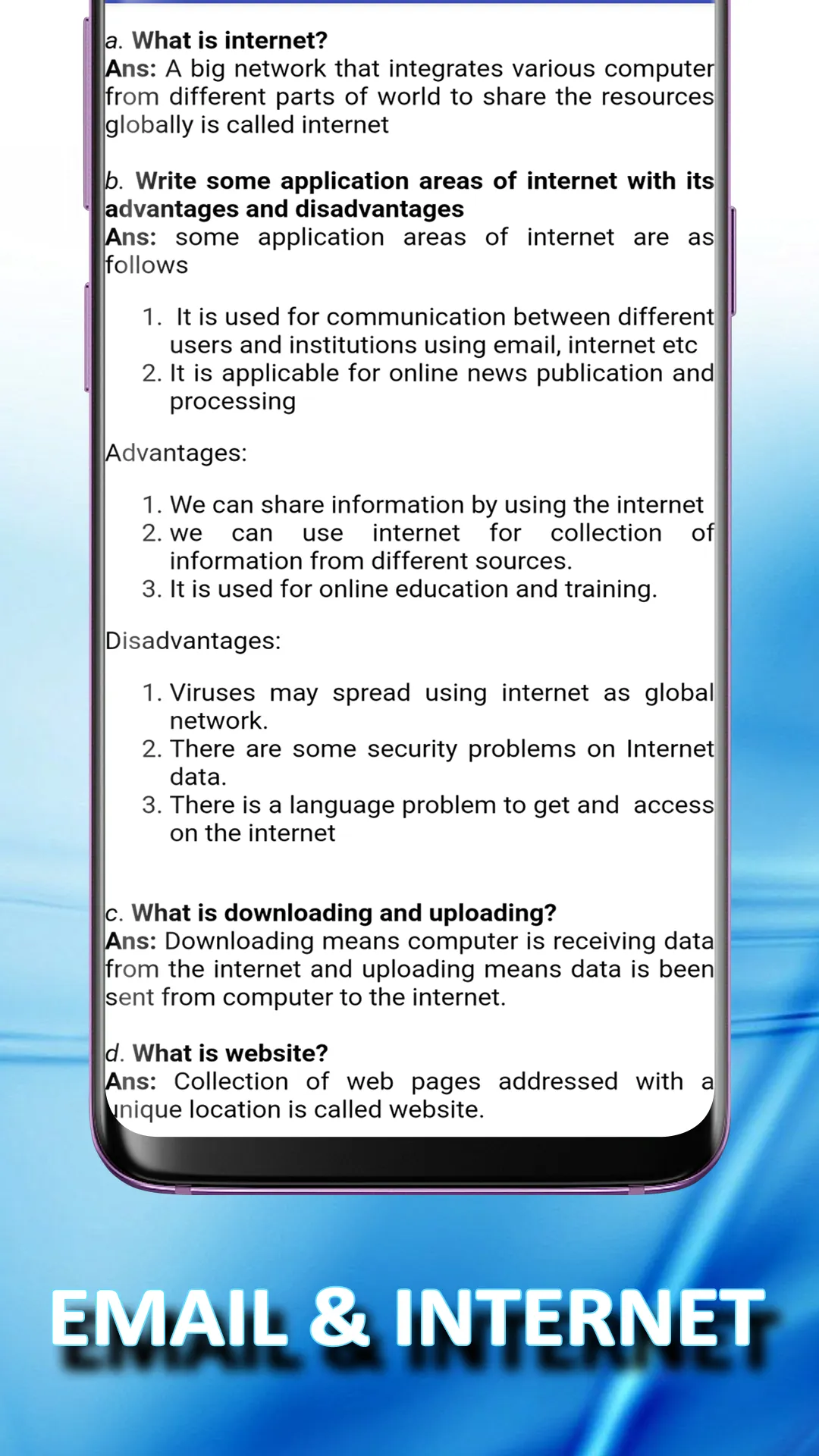 Computer Class 7 Solutions | H | Indus Appstore | Screenshot