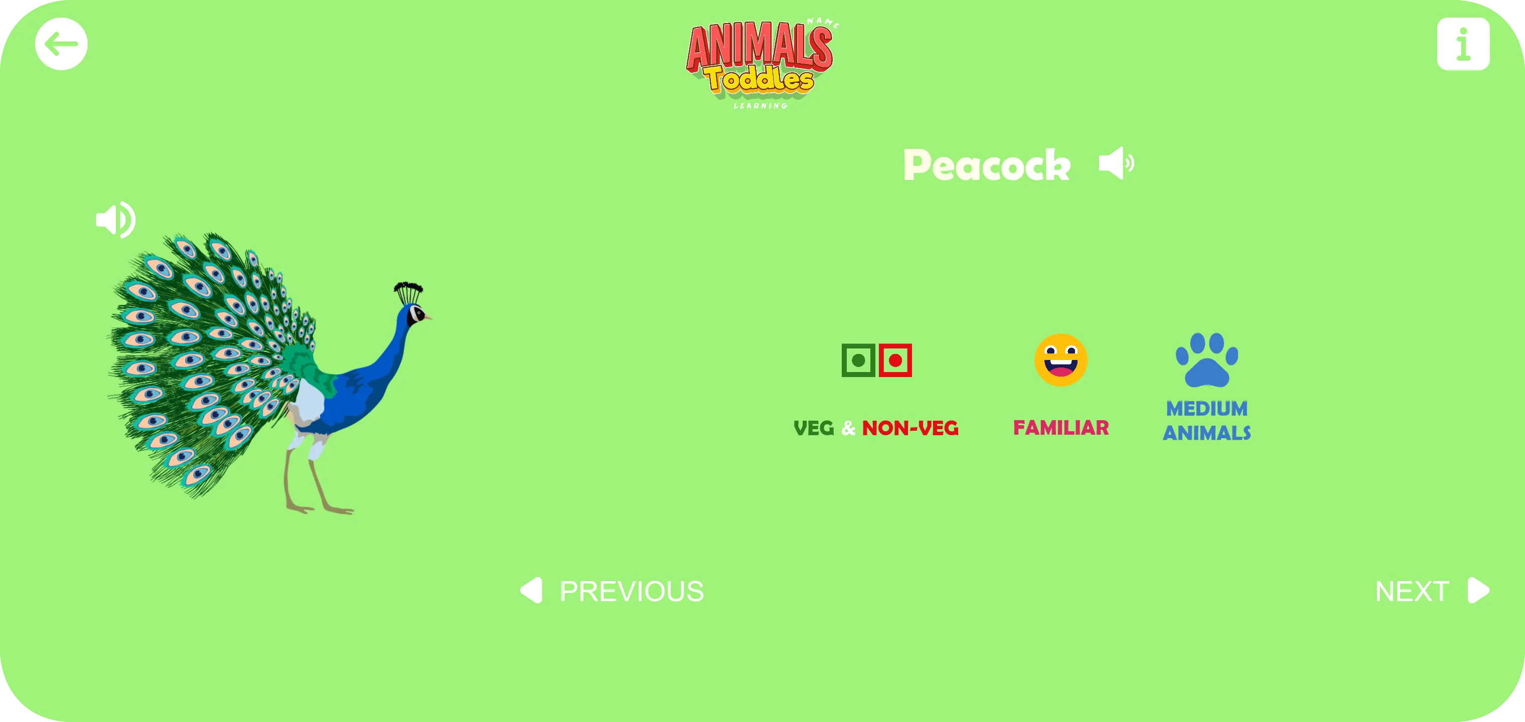 Animals Name Learning Toddles | Indus Appstore | Screenshot