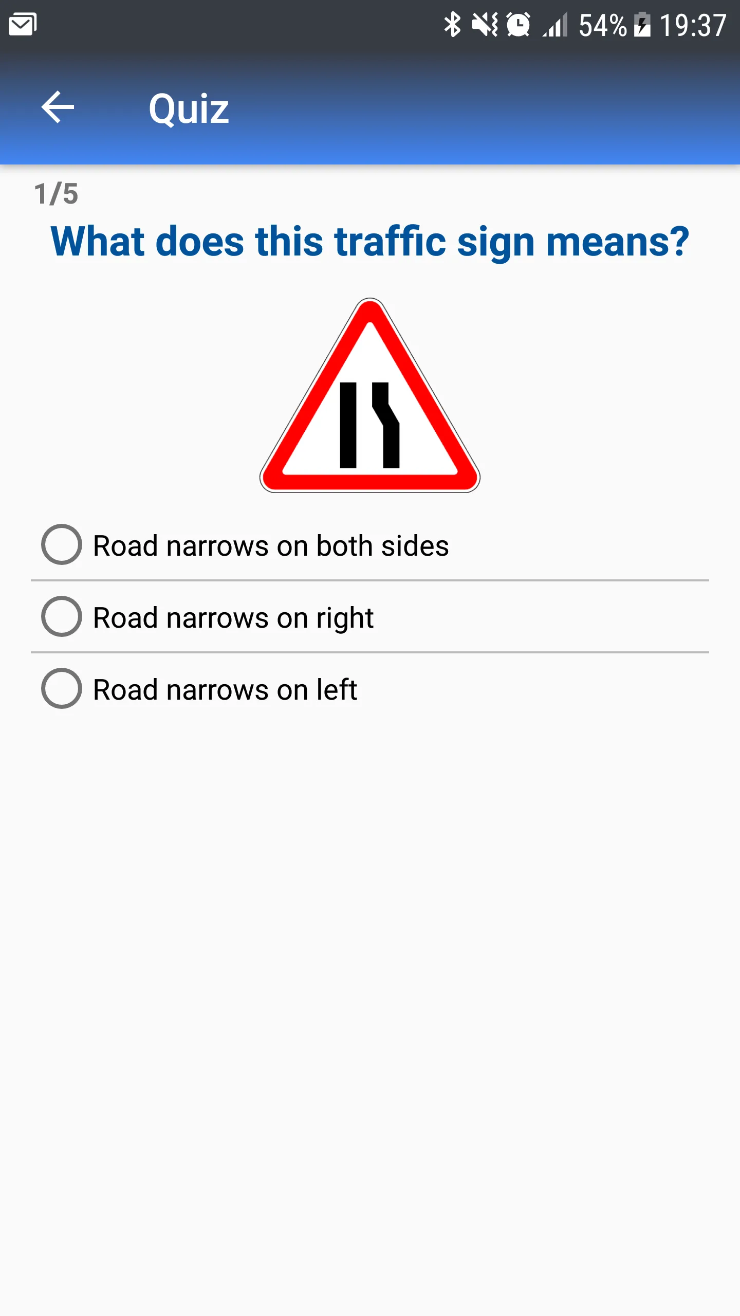 I know traffic signs | Indus Appstore | Screenshot