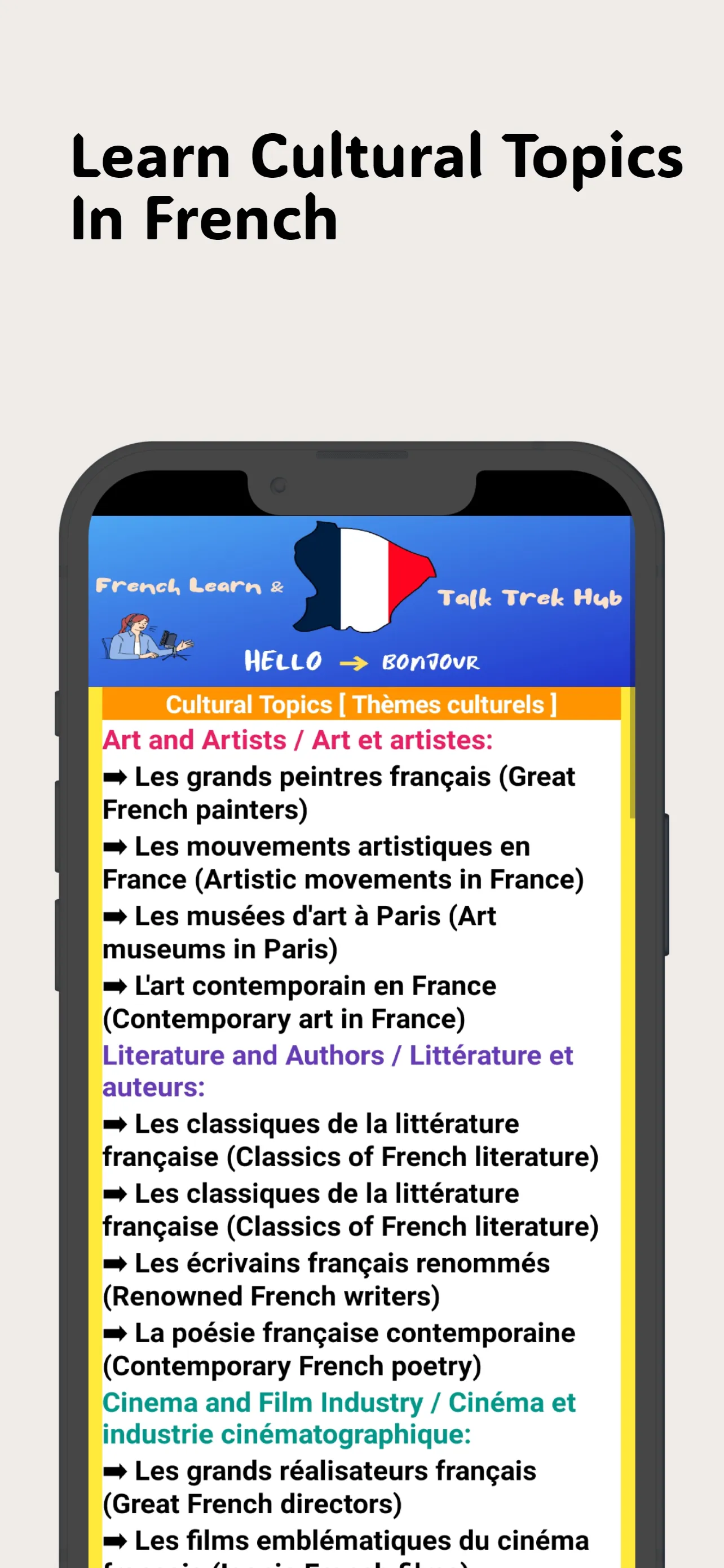 French Learn & Talk Trek Hub | Indus Appstore | Screenshot