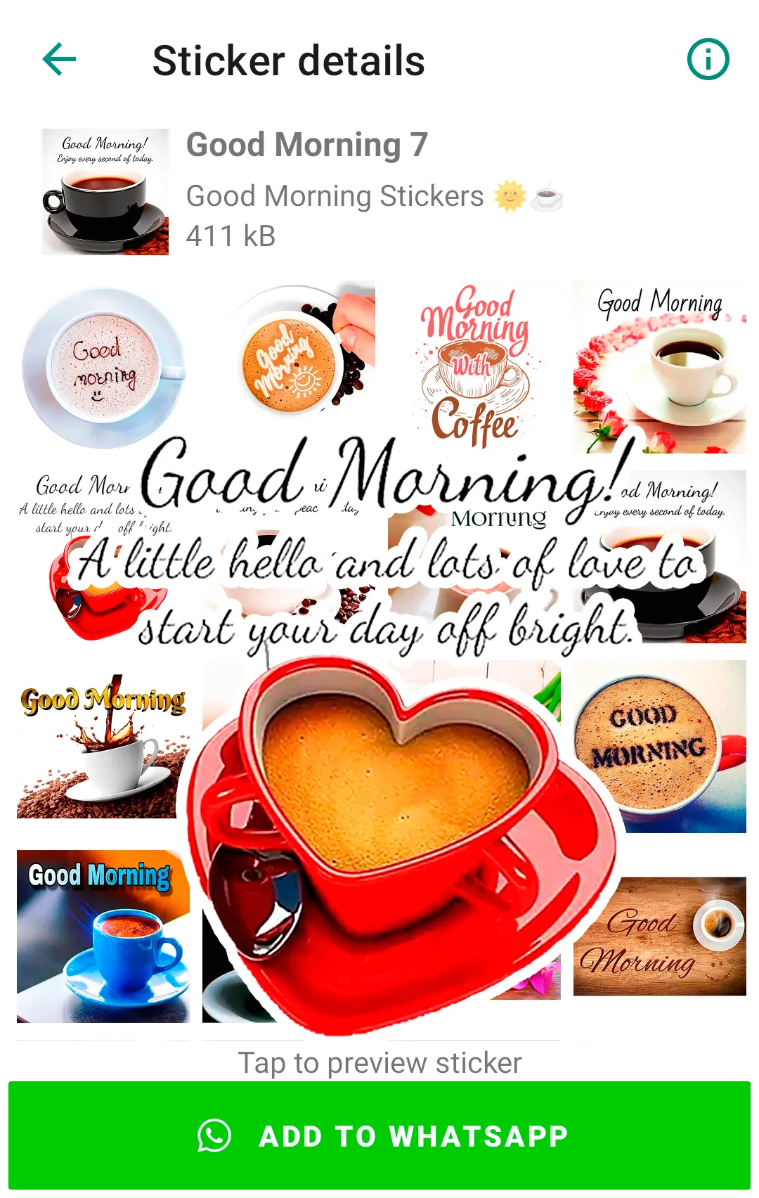 Good Morning Stickers | Indus Appstore | Screenshot