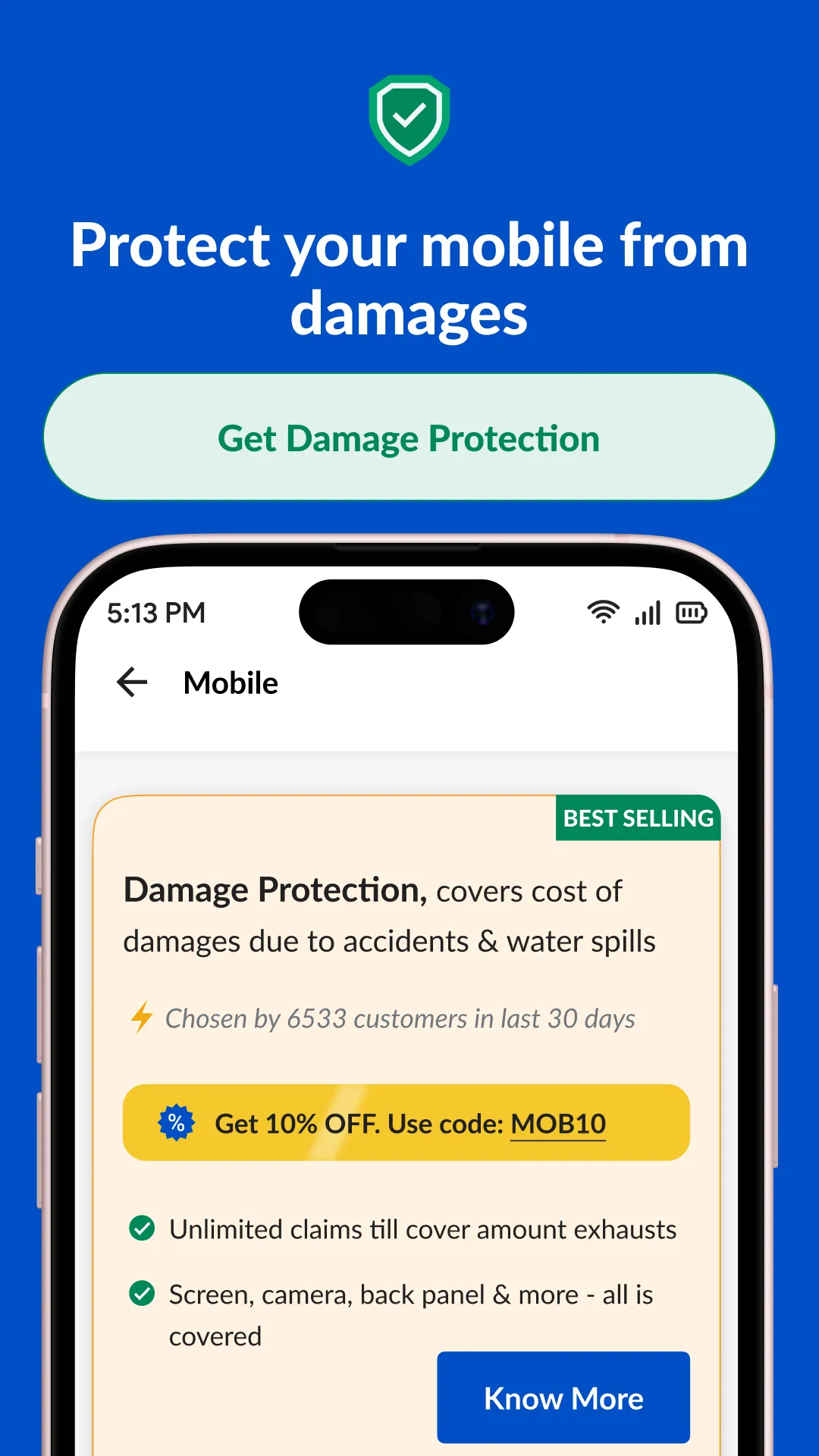 OneAssist: Protection+Warranty | Indus Appstore | Screenshot