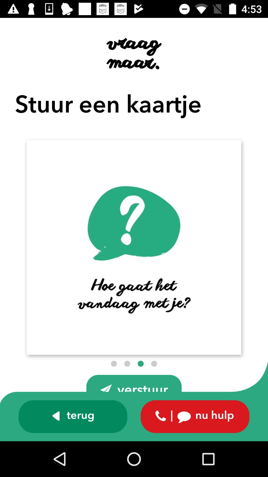 VraagMaar – Zelfmoordpreventie | Indus Appstore | Screenshot