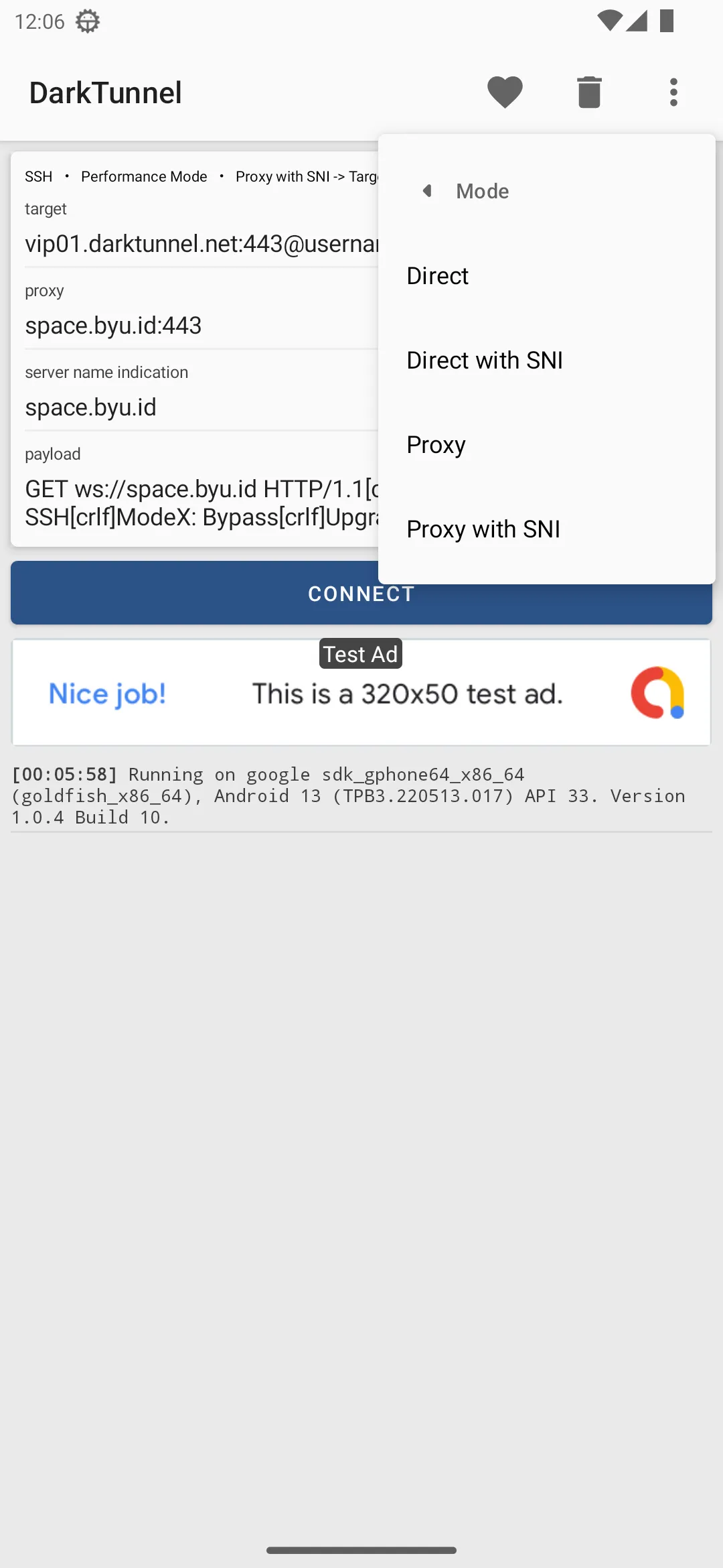 DarkTunnel - SSH DNSTT V2Ray | Indus Appstore | Screenshot