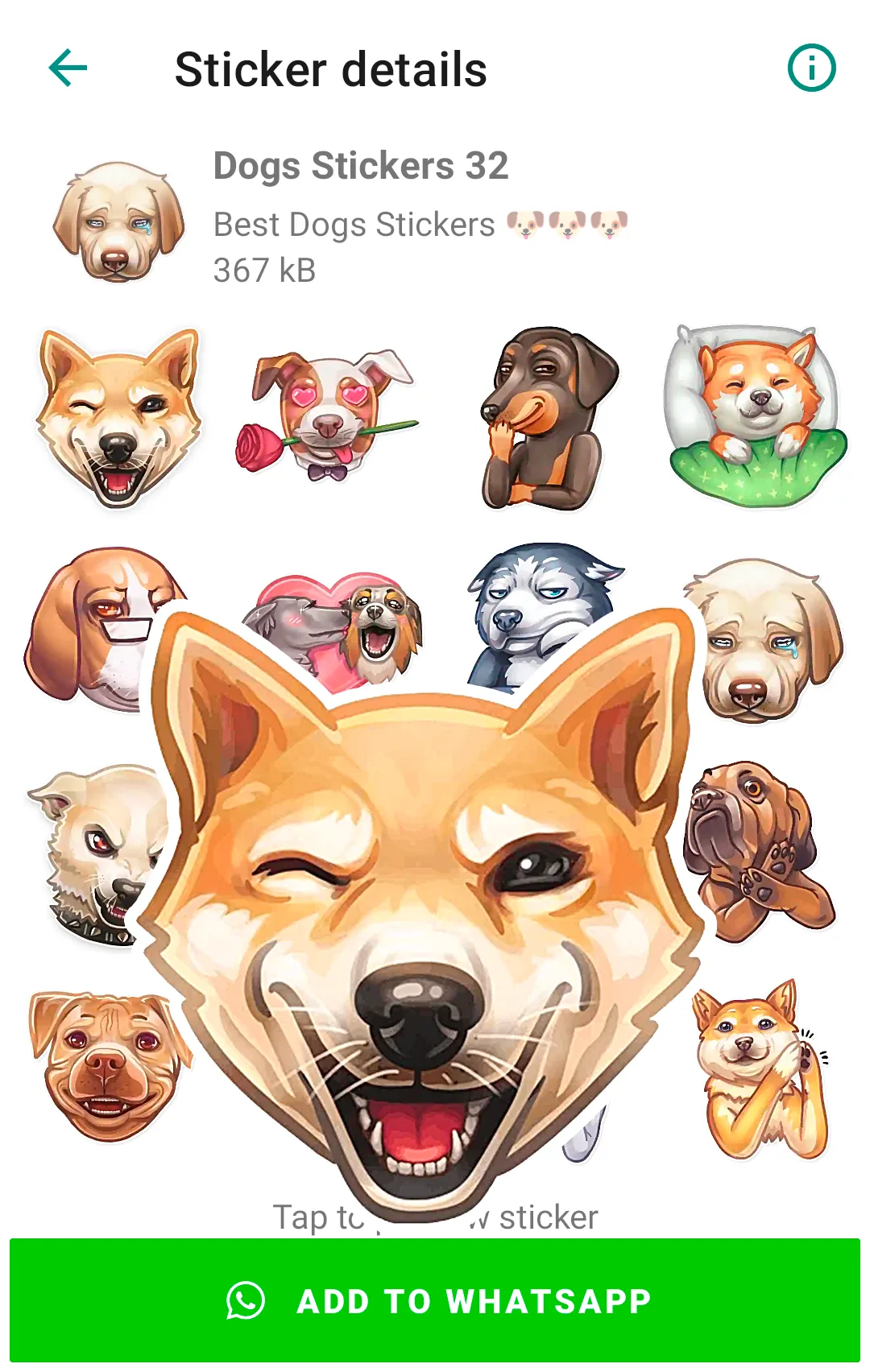 Cute Dog Stickers for WhatsApp | Indus Appstore | Screenshot