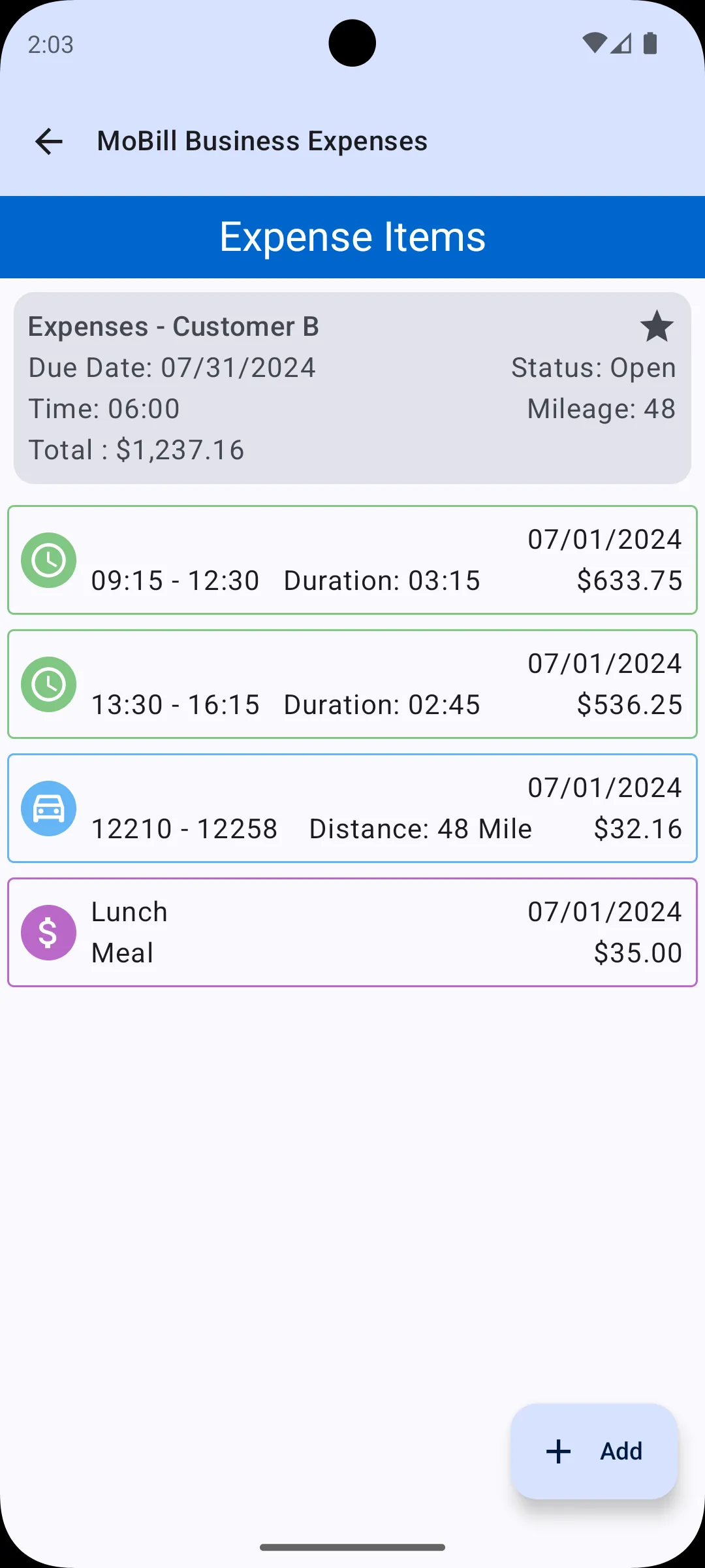 MoBill Business Expenses | Indus Appstore | Screenshot