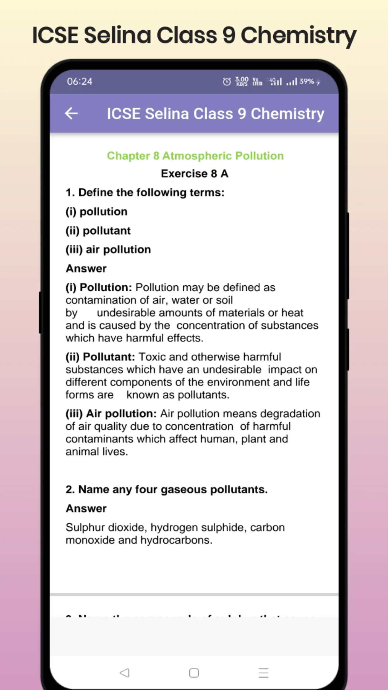 ICSE Selina Class 9 Chemistry | Indus Appstore | Screenshot