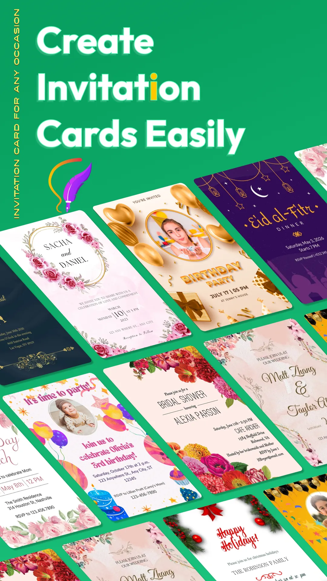 Stylish Invitation Card Maker | Indus Appstore | Screenshot