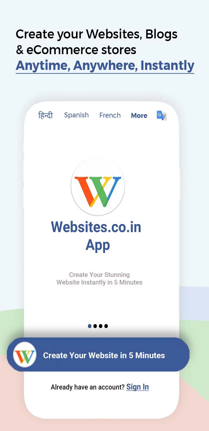 Instant Website Builder App | Indus Appstore | Screenshot