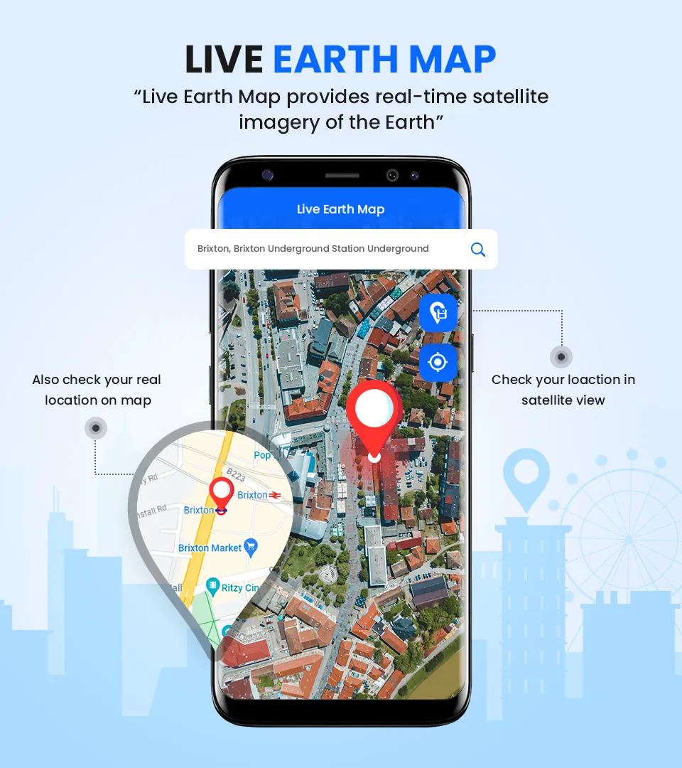 Live Earth Map GPS Navigation | Indus Appstore | Screenshot