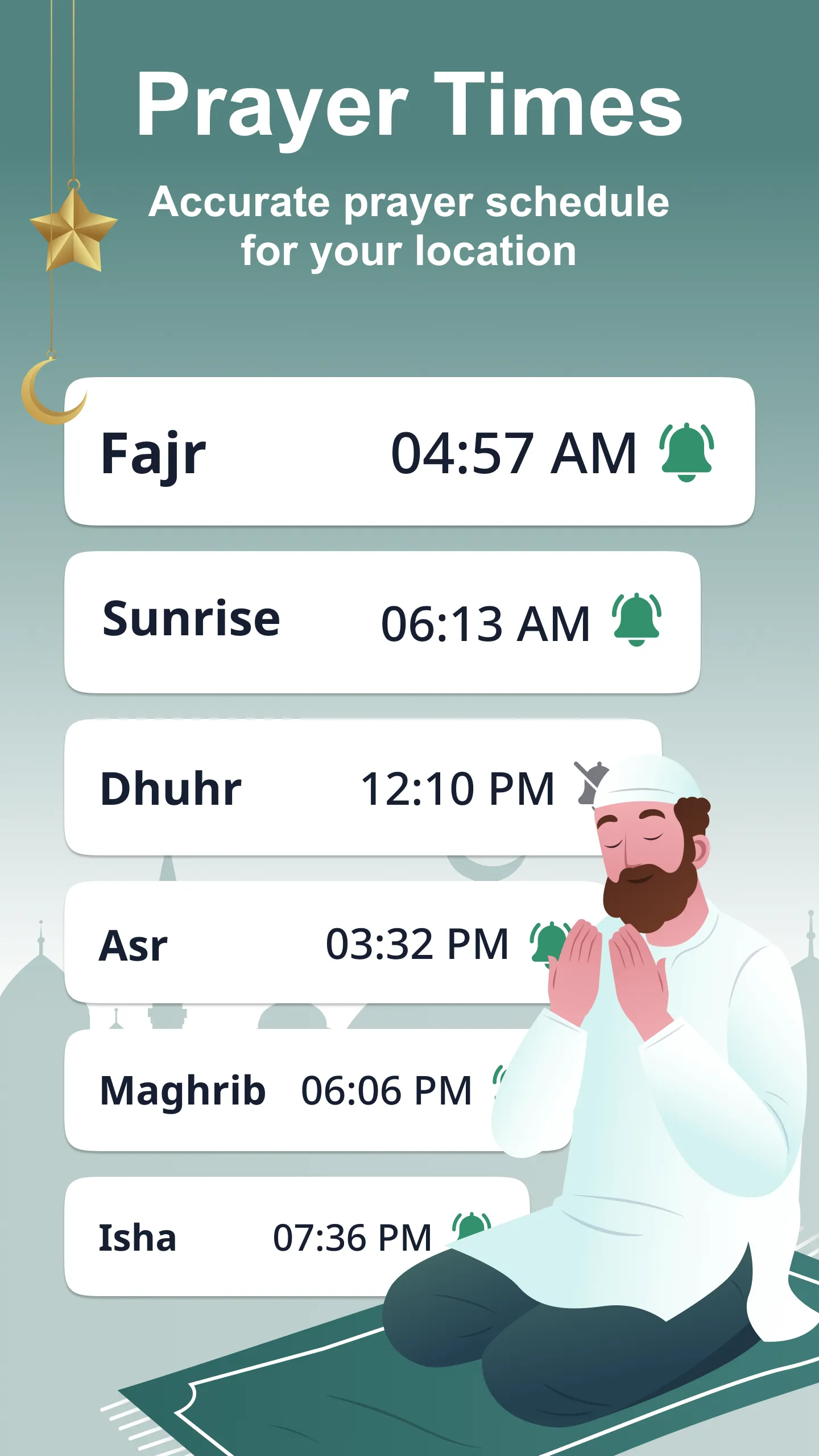 Prayer Time, Azan Alarm, Qibla | Indus Appstore | Screenshot