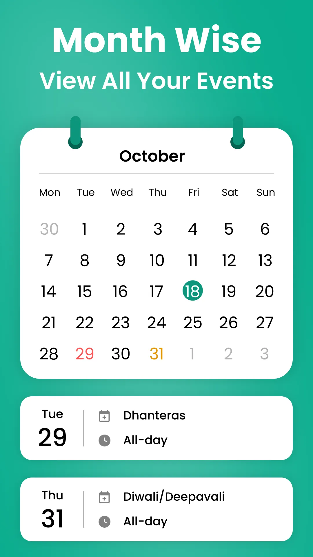 Calendar | Indus Appstore | Screenshot