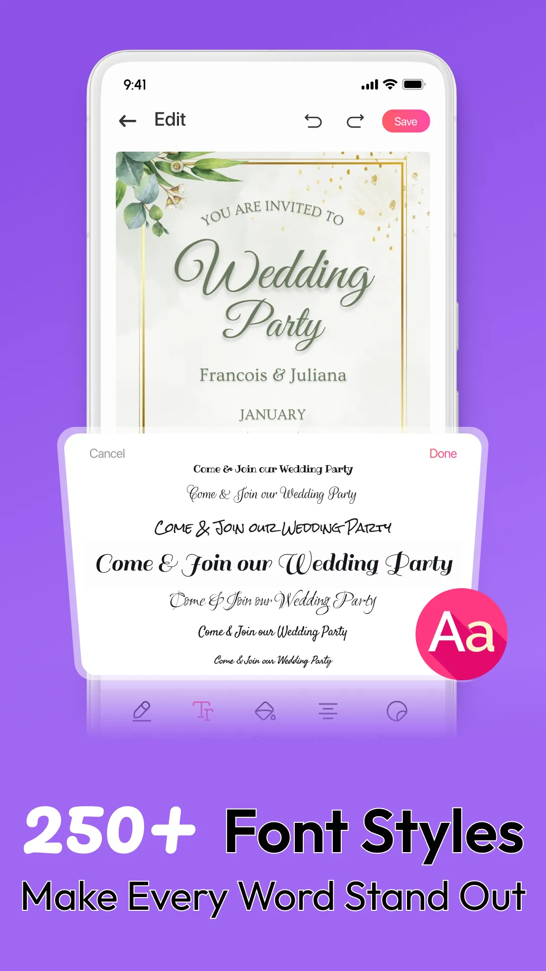 Stylish Invitation Card Maker | Indus Appstore | Screenshot