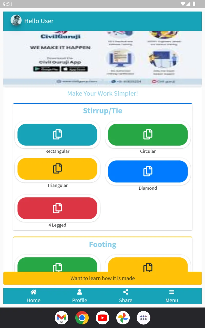 Quick Bar Bending Schedule | Indus Appstore | Screenshot