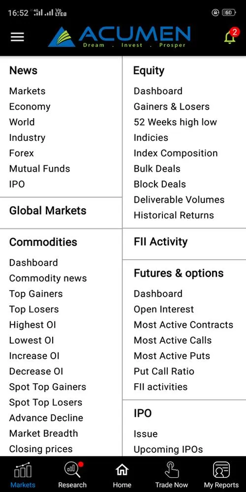 Acumen: NSE, BSE, MCX, Online  | Indus Appstore | Screenshot