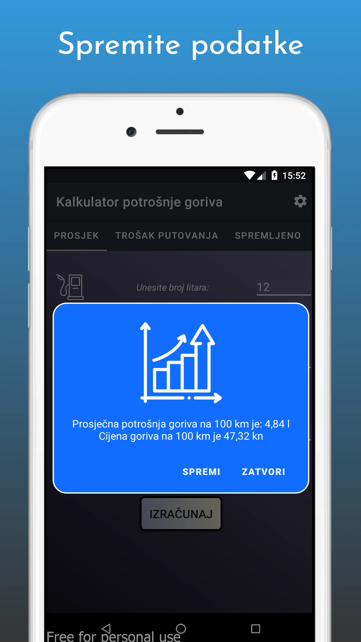 Kalkulator potrošnje goriva | Indus Appstore | Screenshot