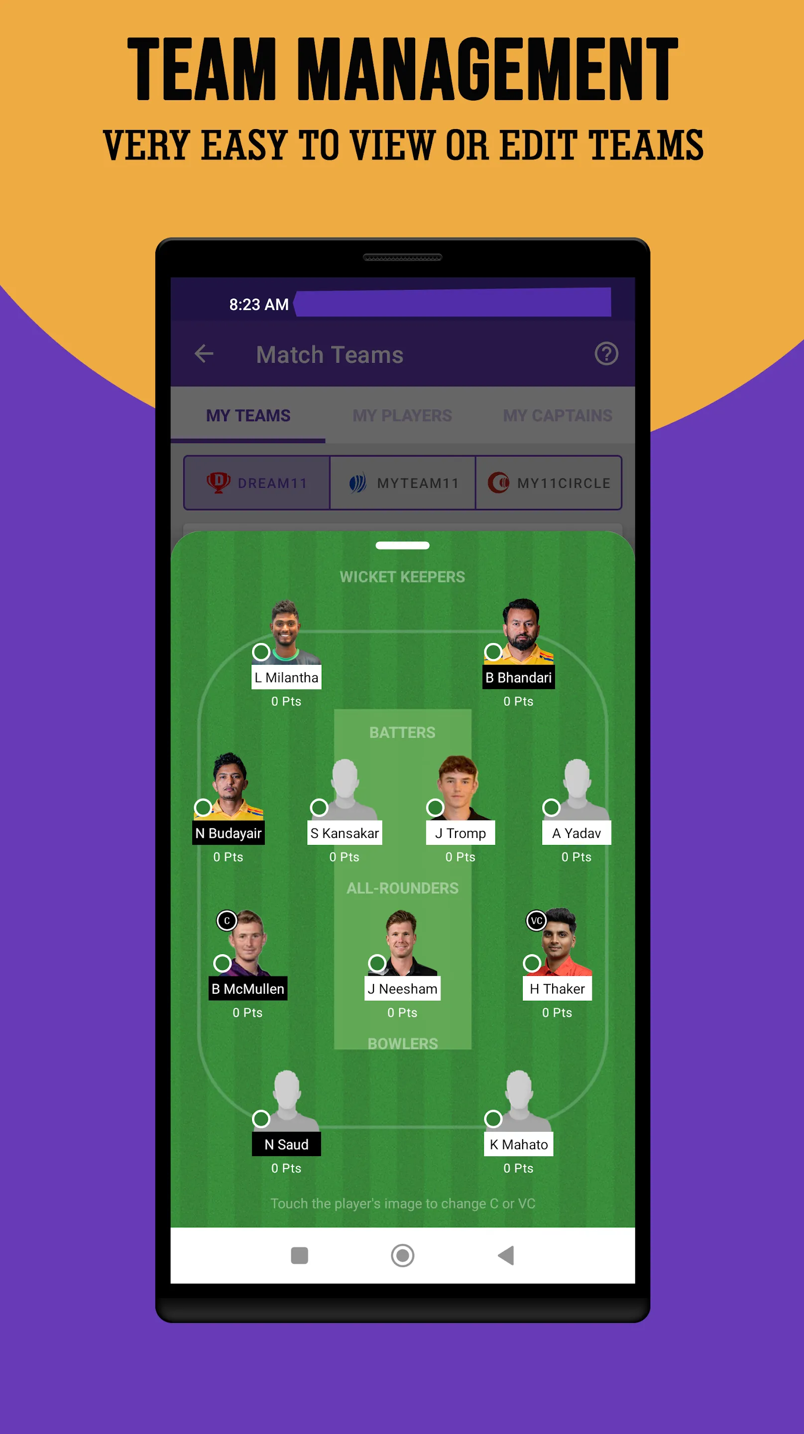 STAR11: Fantasy Team Generator | Indus Appstore | Screenshot