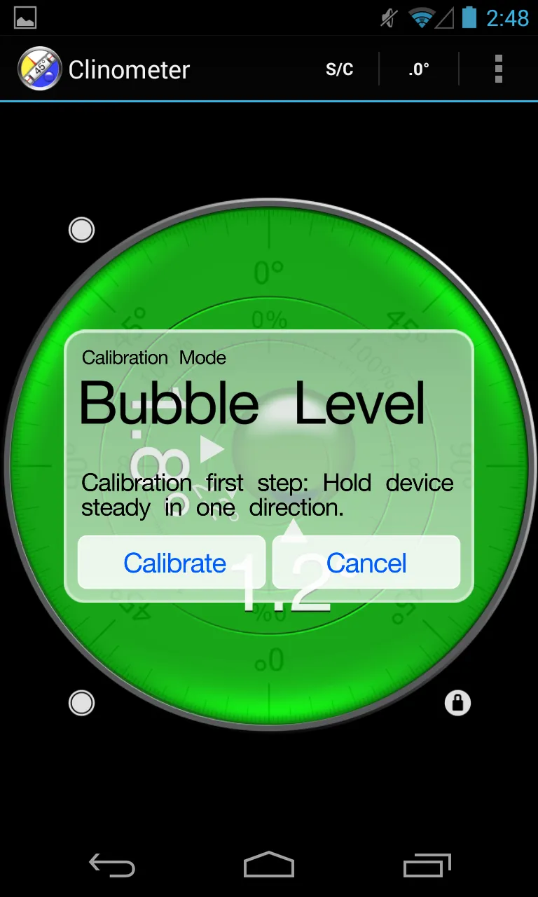 Clinometer  +  bubble level | Indus Appstore | Screenshot