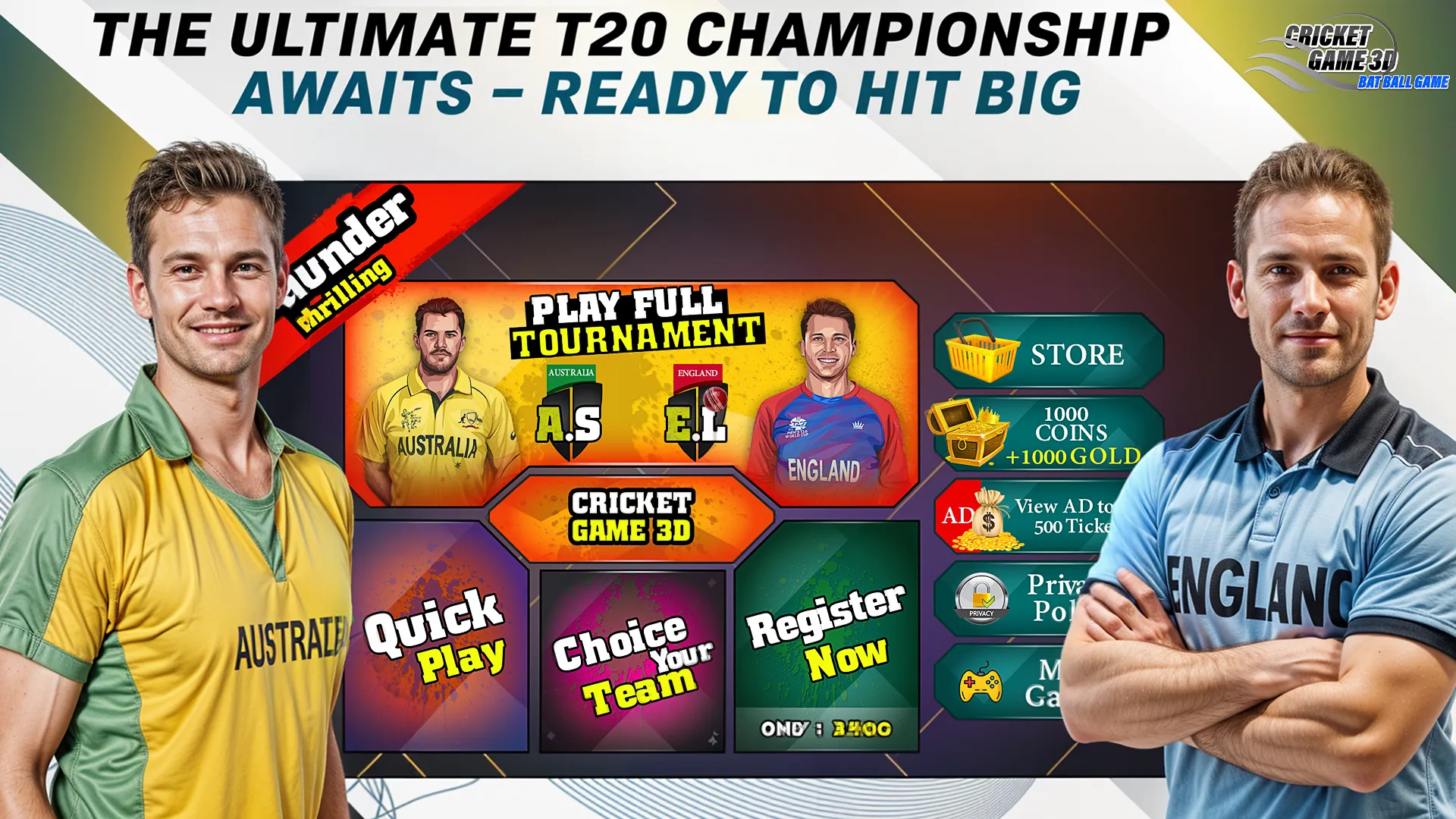 Cricket Game 3D: Bat Ball Game | Indus Appstore | Screenshot