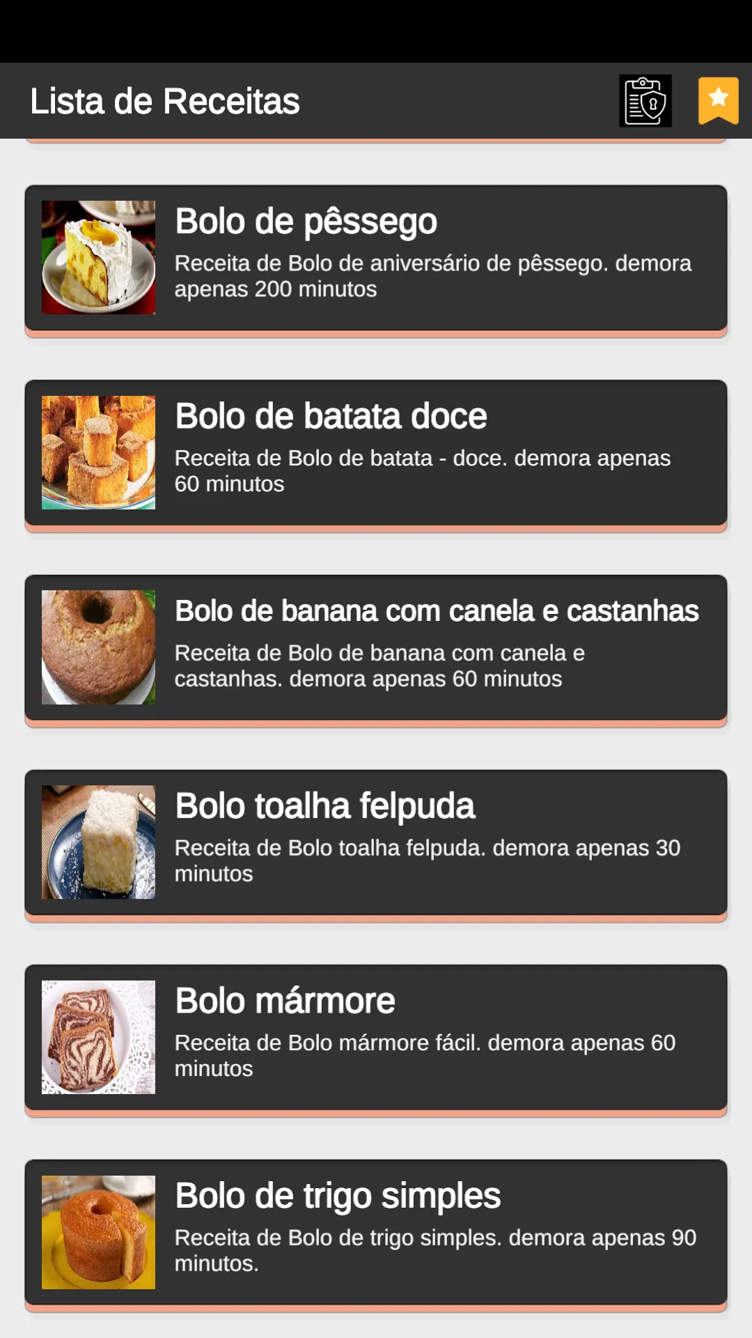 Receitas de Bolos Caseiros | Indus Appstore | Screenshot