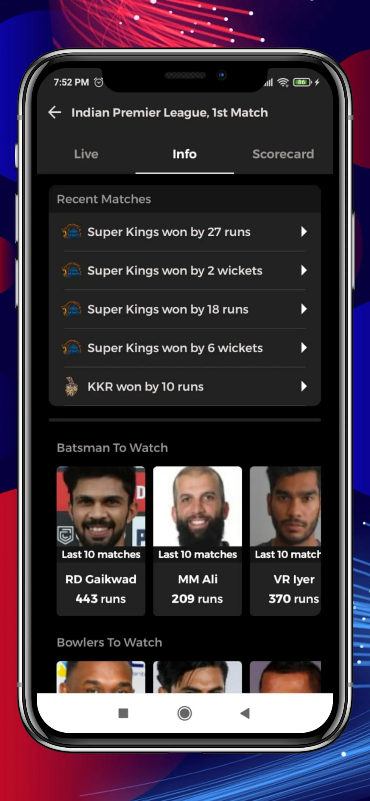 IPL Live 2024 Score & Schedule | Indus Appstore | Screenshot