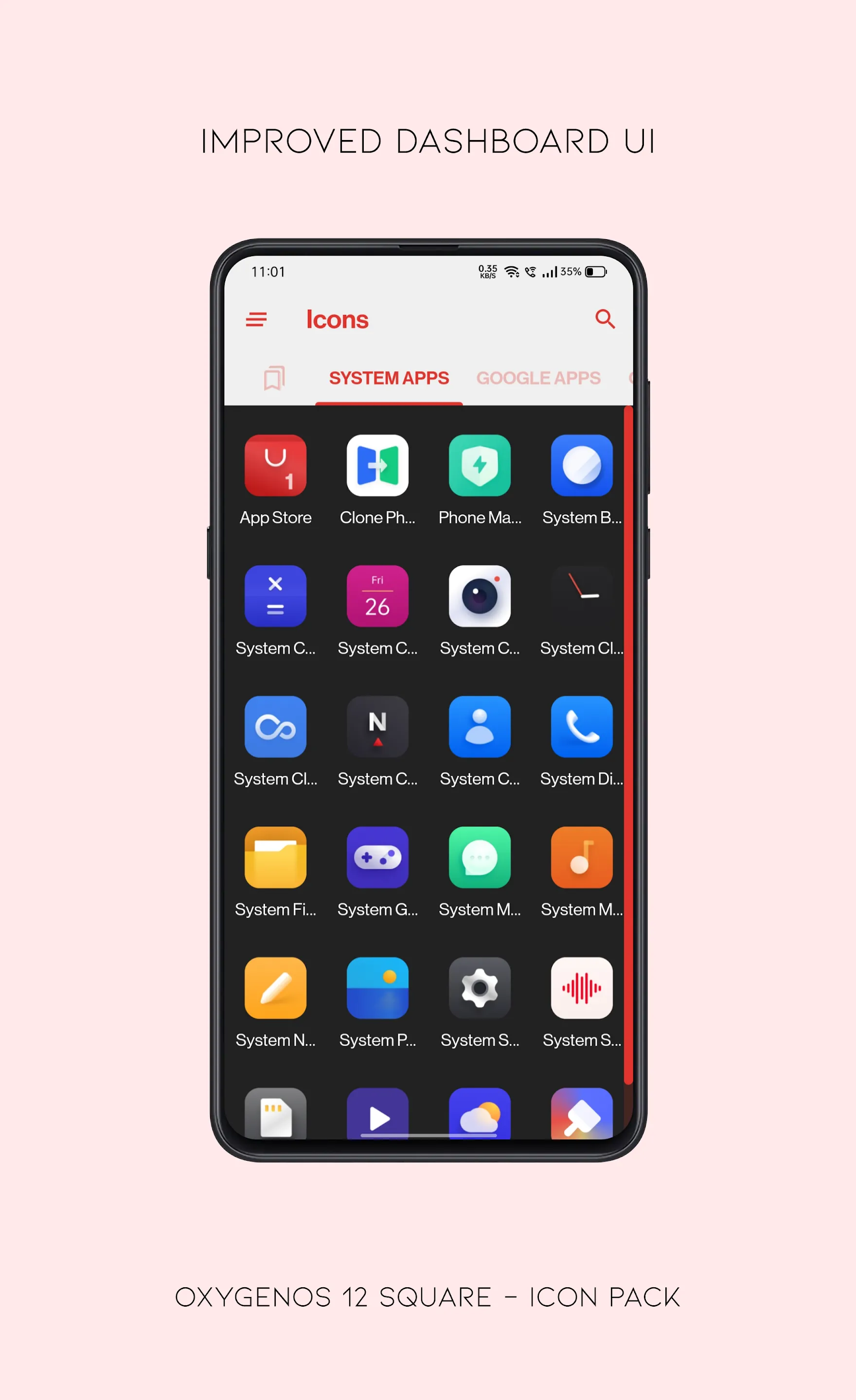 OxygenOS 12 square - icon pack | Indus Appstore | Screenshot