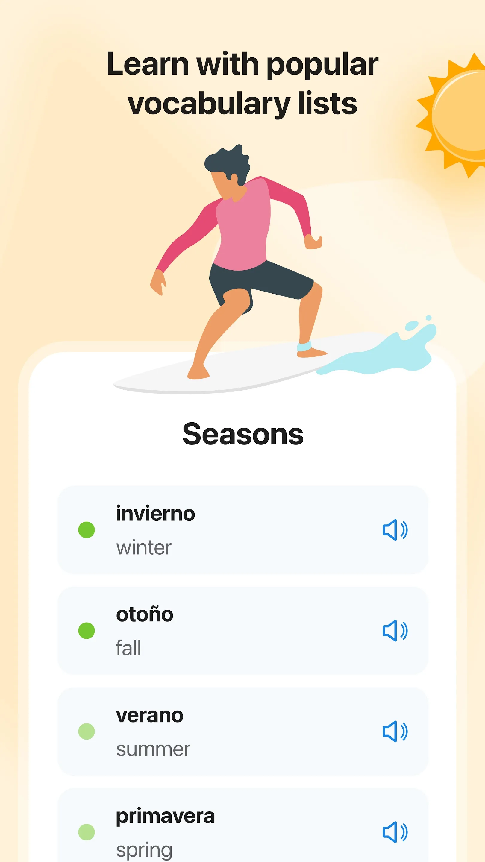 SpanishDictionary.com Learning | Indus Appstore | Screenshot