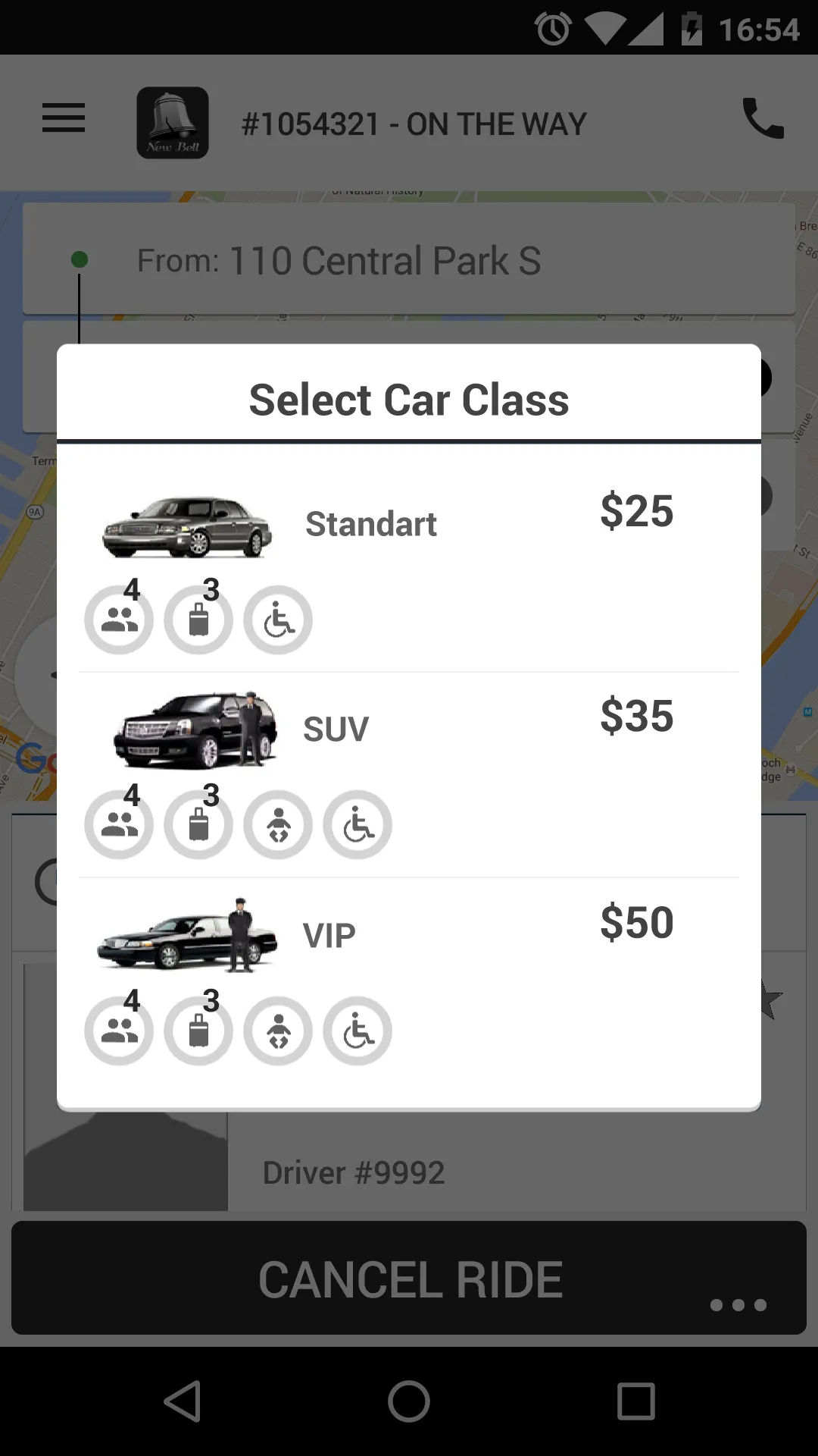 New Bell Car and Limo Service | Indus Appstore | Screenshot