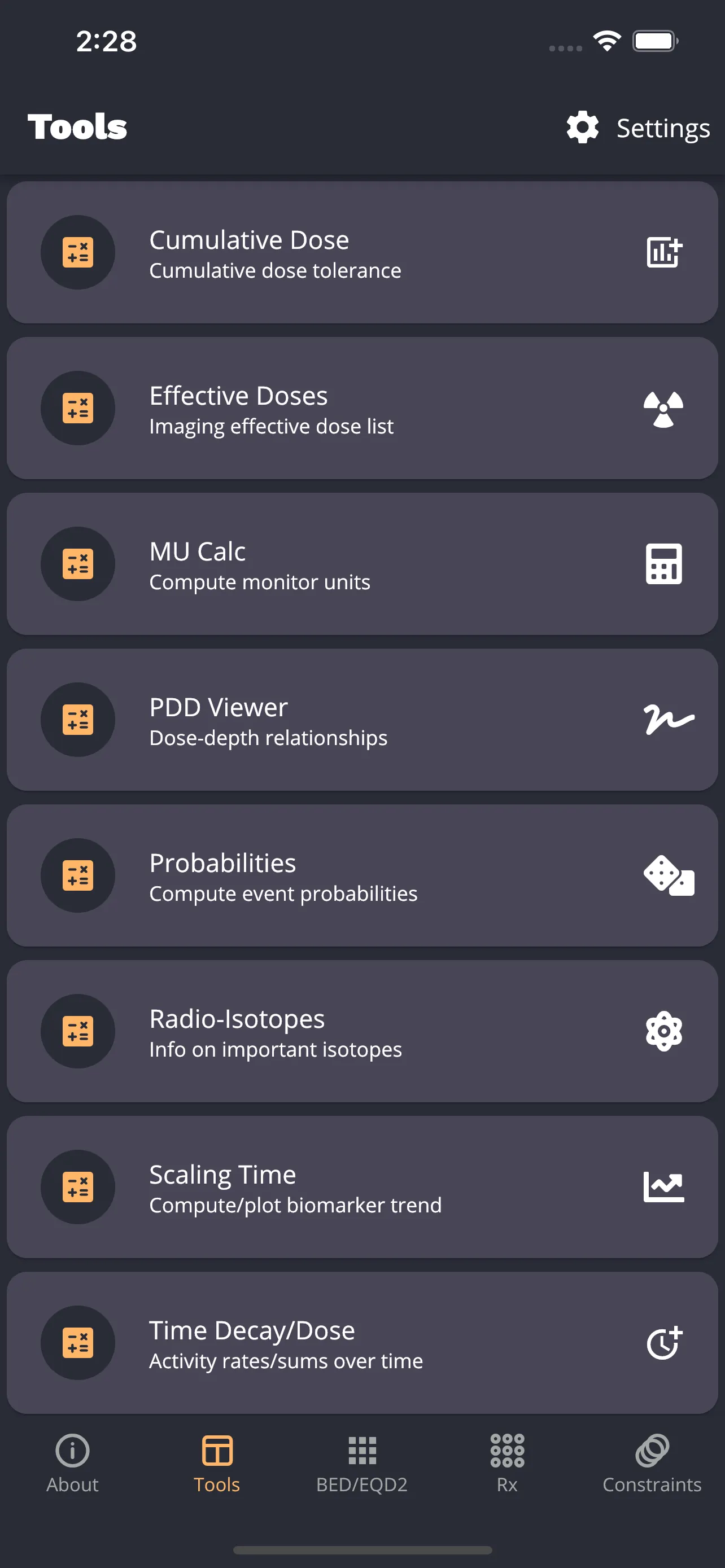 RadOncCalc | Indus Appstore | Screenshot