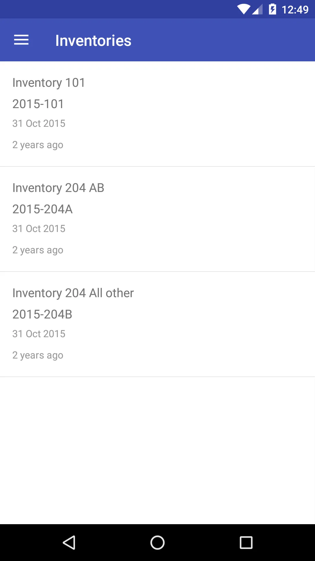 Thesis Inventory | Indus Appstore | Screenshot