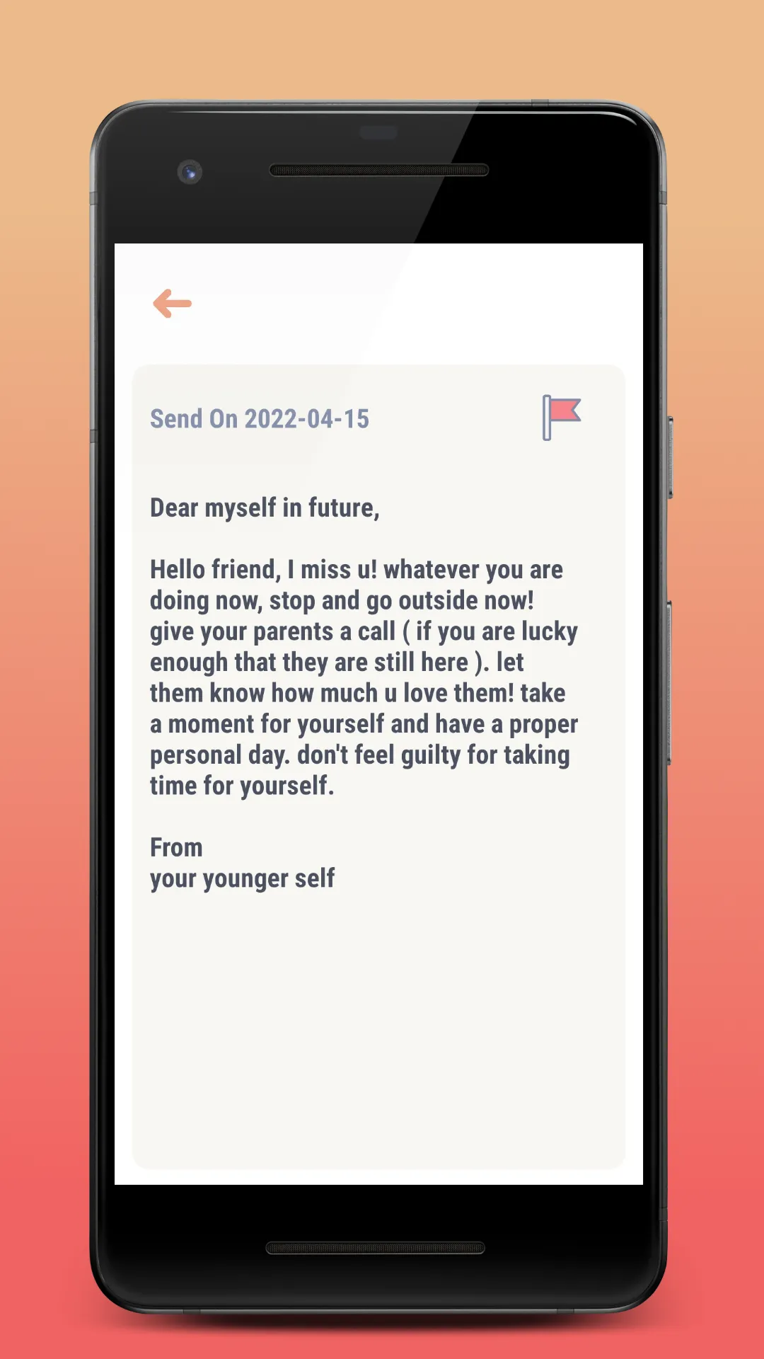 After Time - Write a Letter to | Indus Appstore | Screenshot