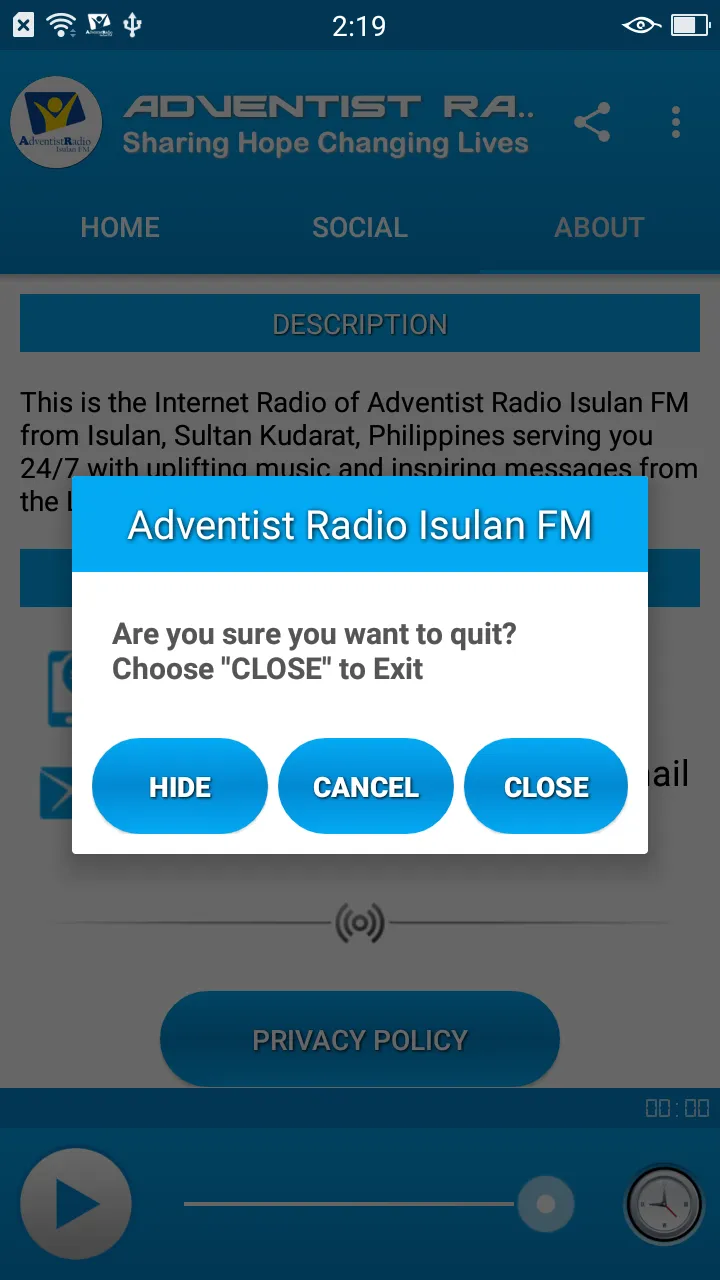 Adventist Radio Isulan FM | Indus Appstore | Screenshot