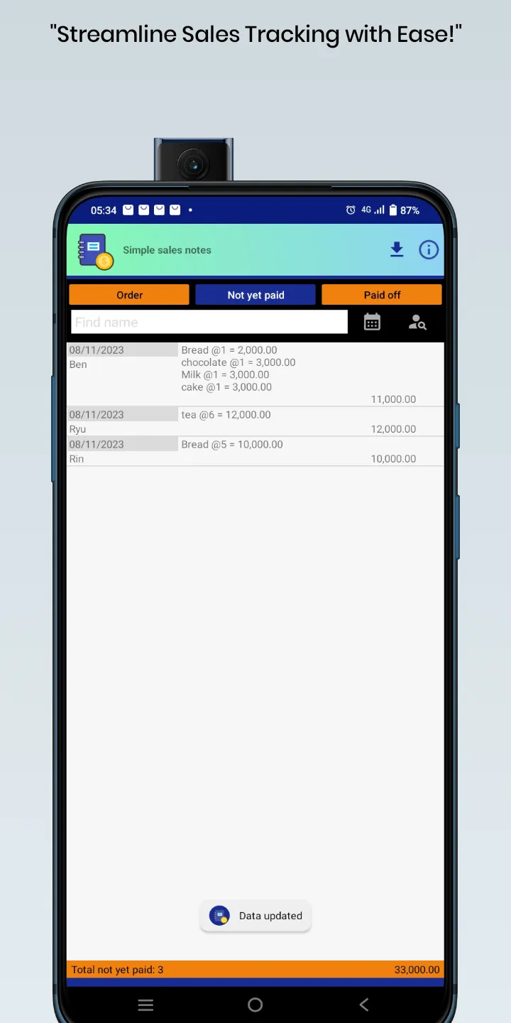 Simple Sales Notes | Indus Appstore | Screenshot