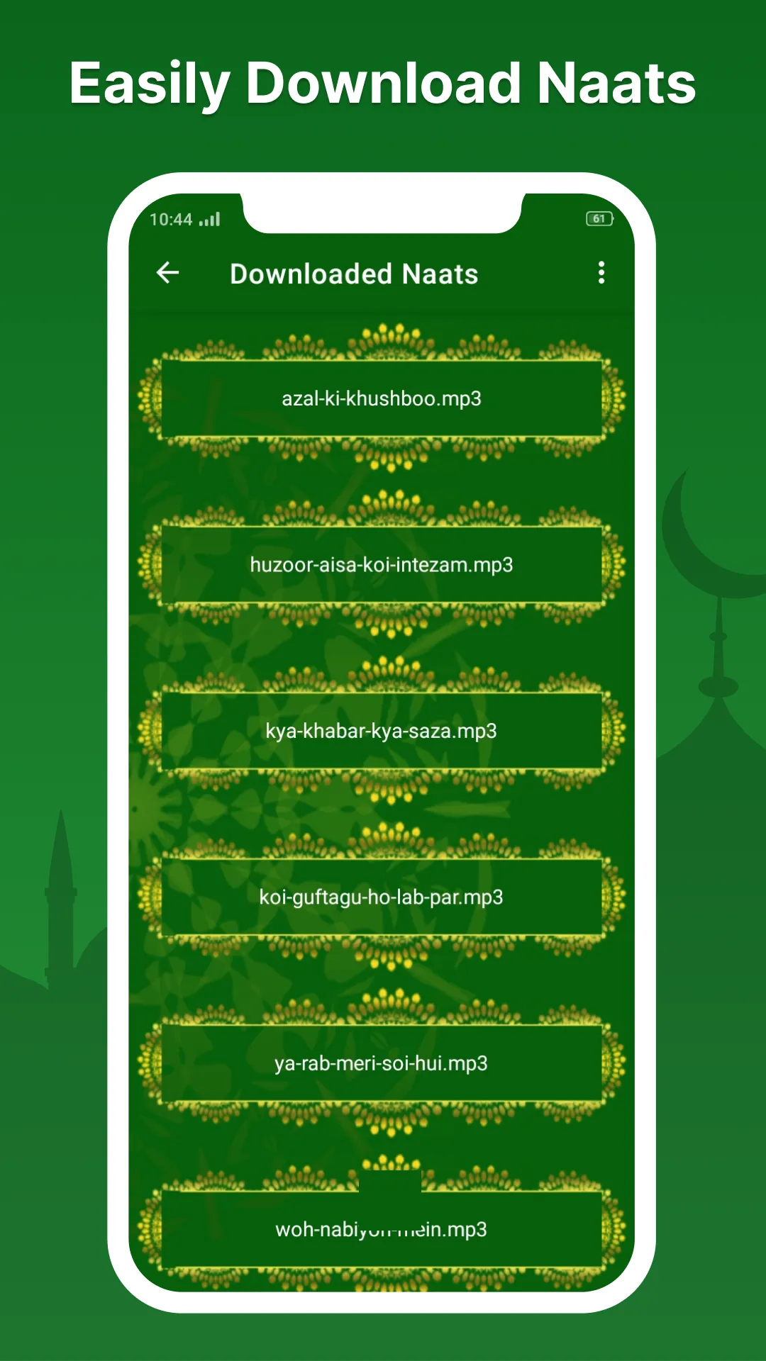 Audio naat sharif naat mp3 app | Indus Appstore | Screenshot