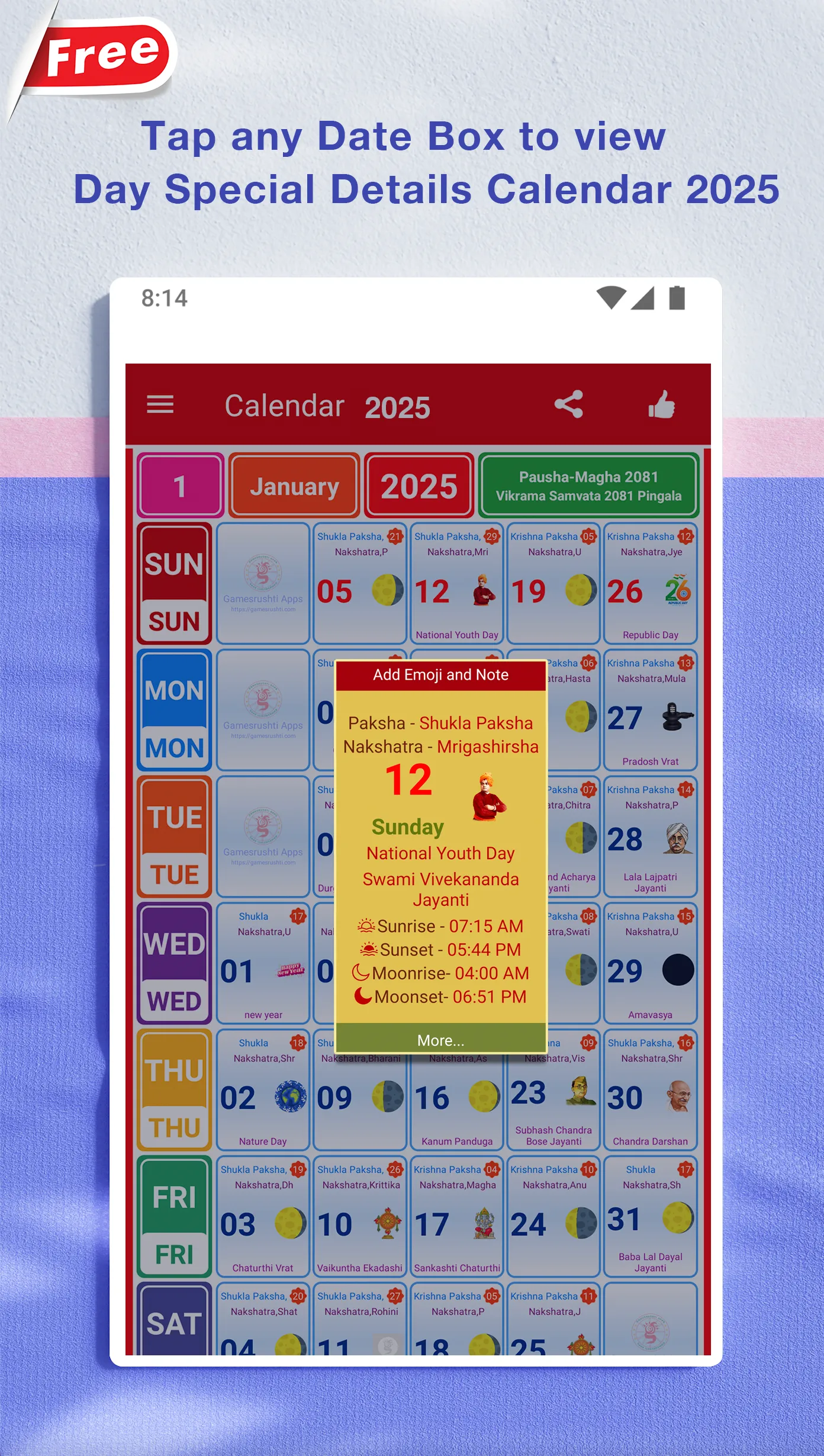 2025 calendar - Calendar 2025 | Indus Appstore | Screenshot