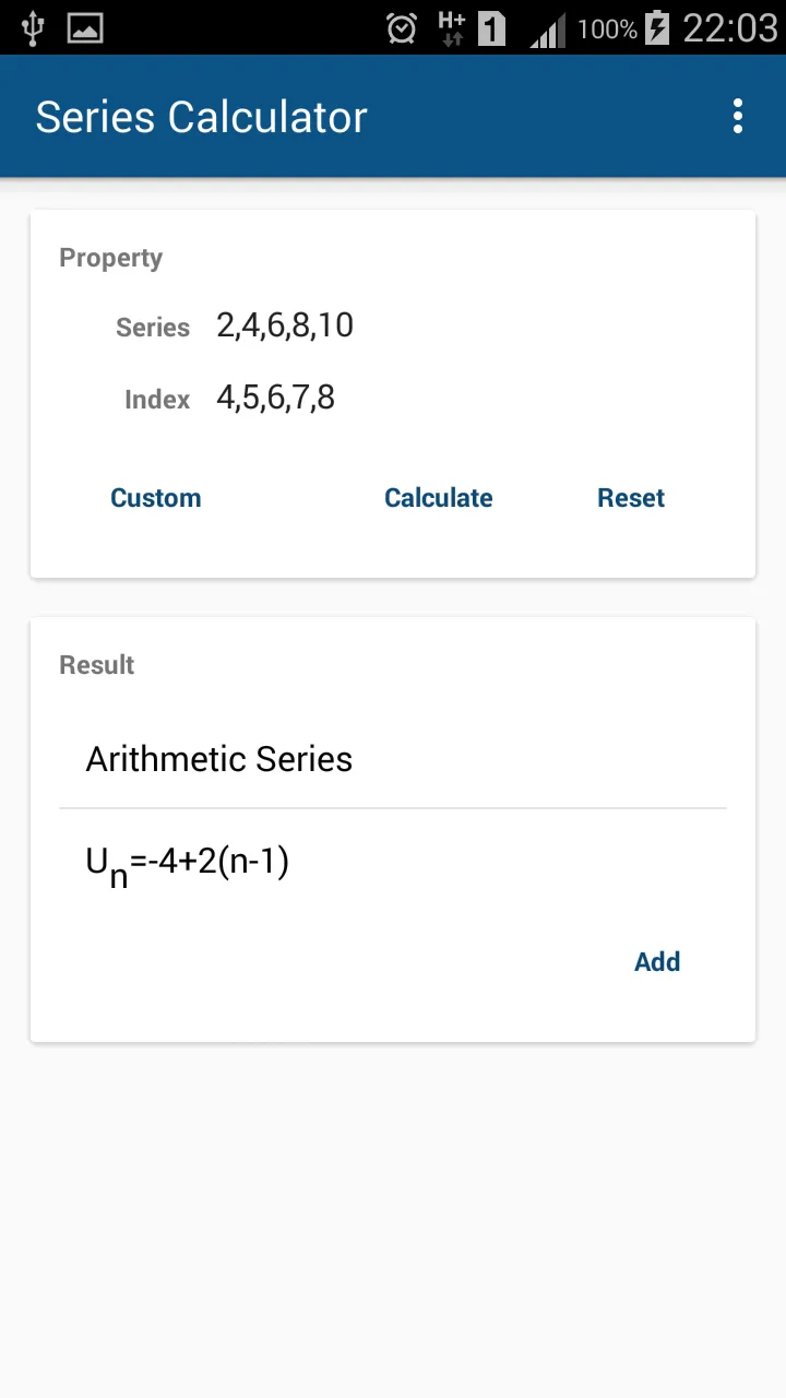 Series Calculator | Indus Appstore | Screenshot