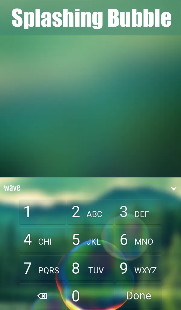 Splashing Bubble Keyboard | Indus Appstore | Screenshot