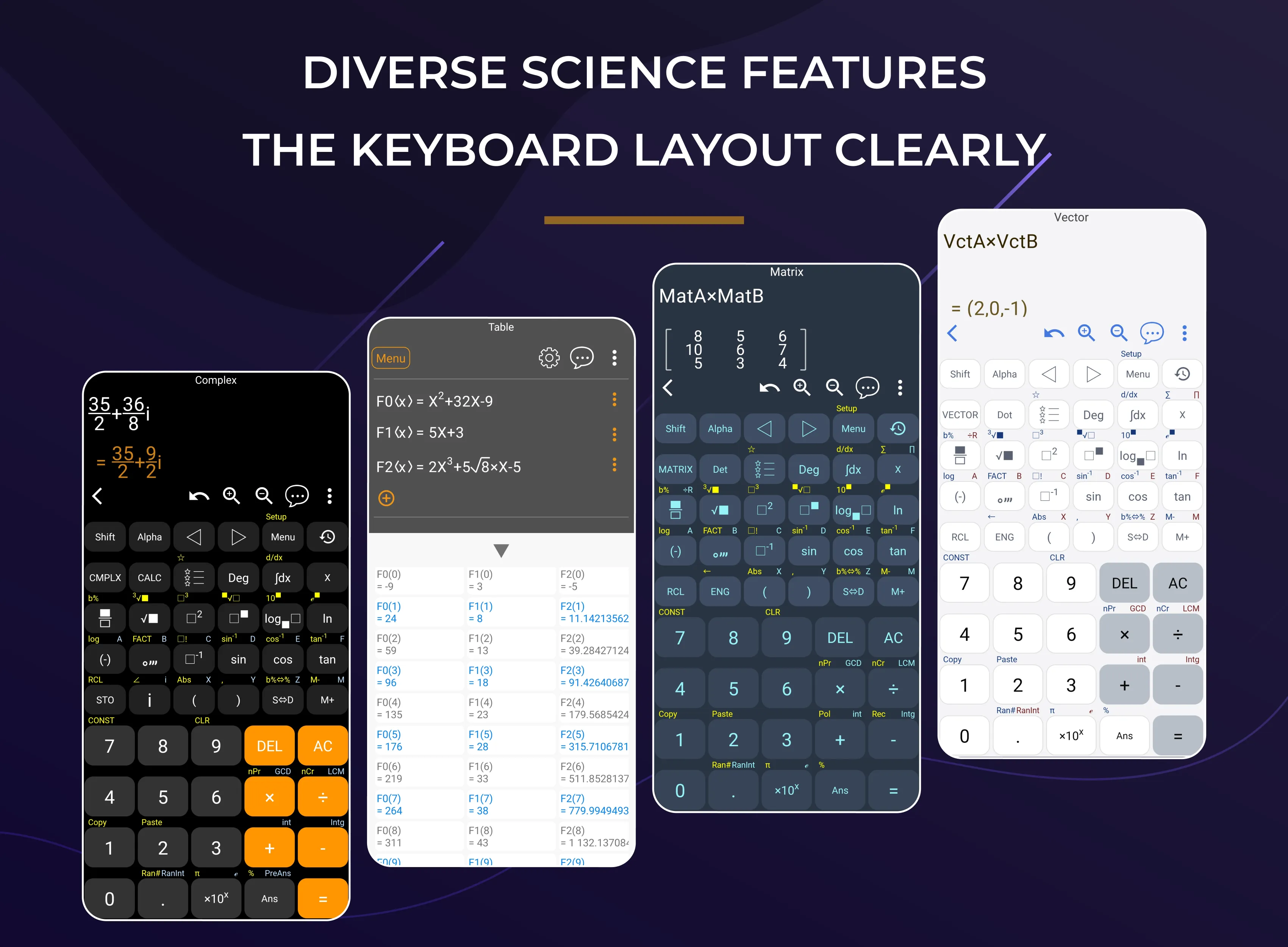 Scientific Calculator He-580 | Indus Appstore | Screenshot