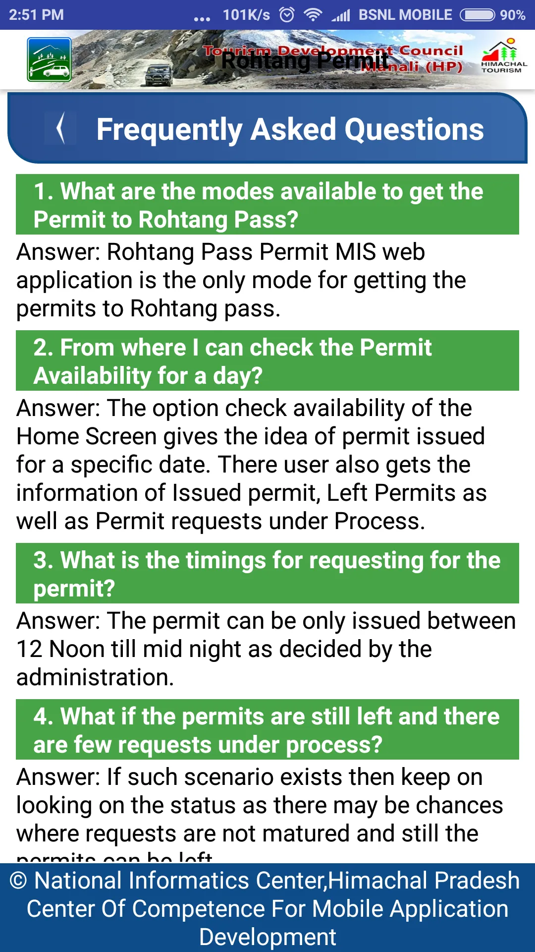 Rohtang Permit | Indus Appstore | Screenshot